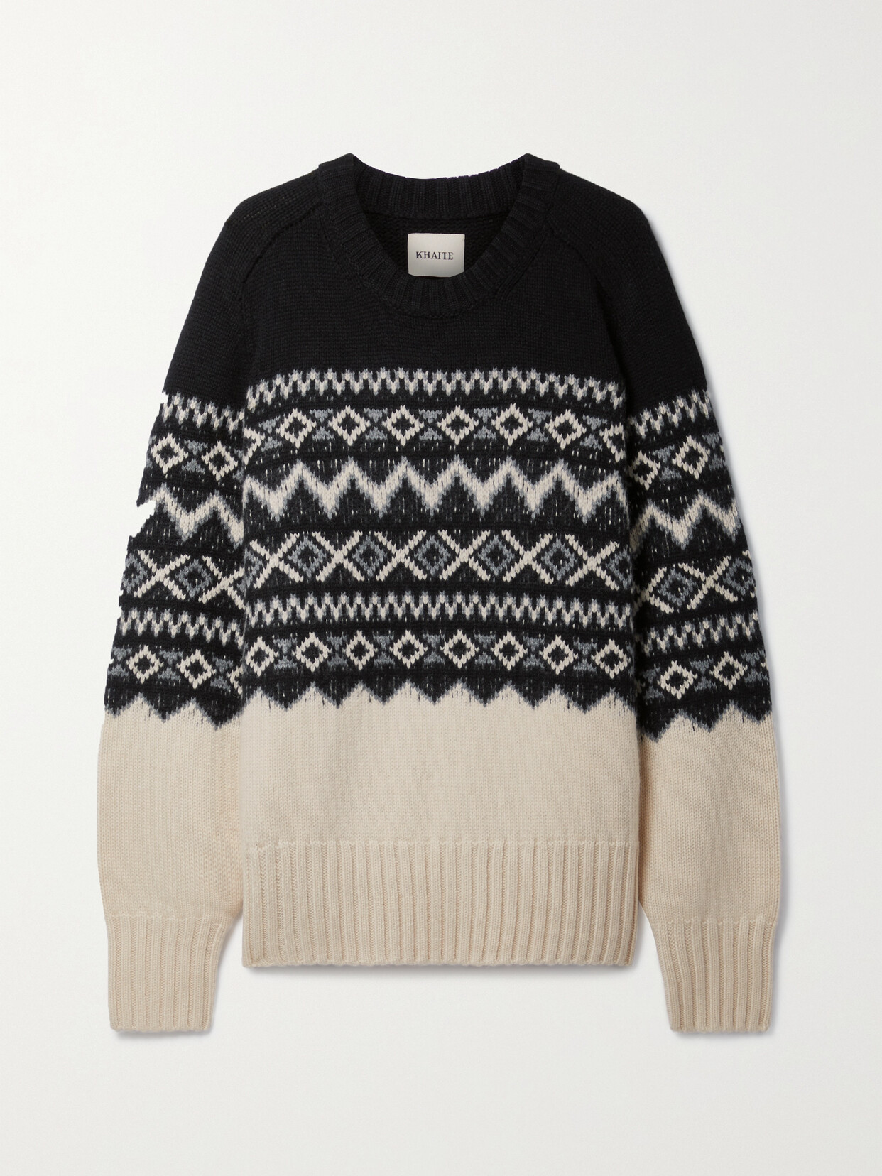 Khaite - Mae Fair Isle Cashmere Sweater - Black