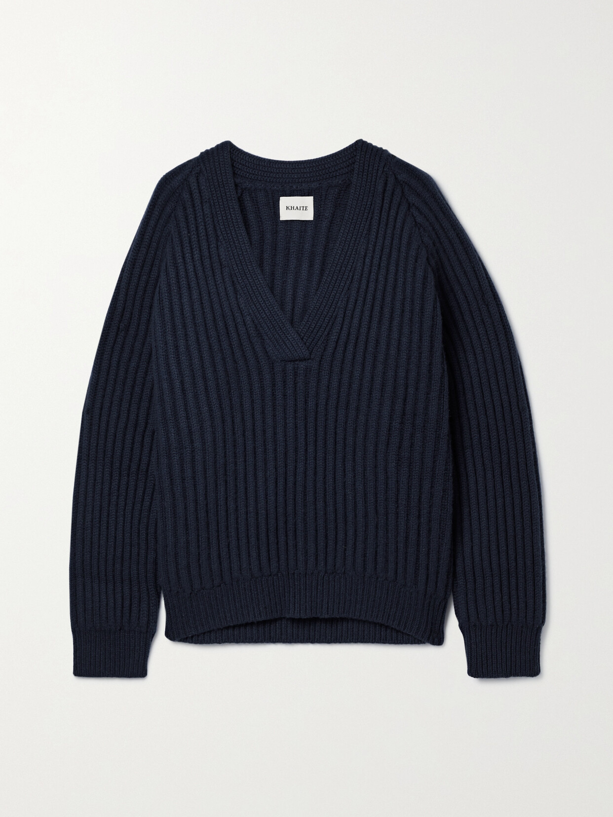 Khaite - Luz Ribbed Cashmere Sweater - Blue