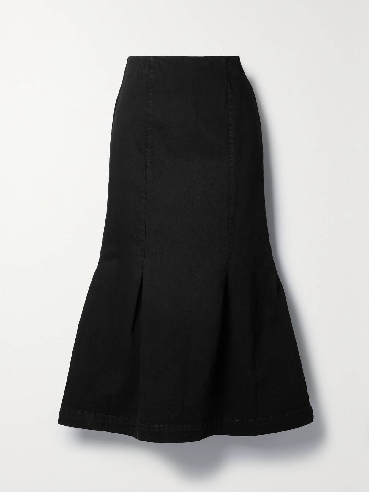 Khaite - Levine Denim Midi Skirt - Black