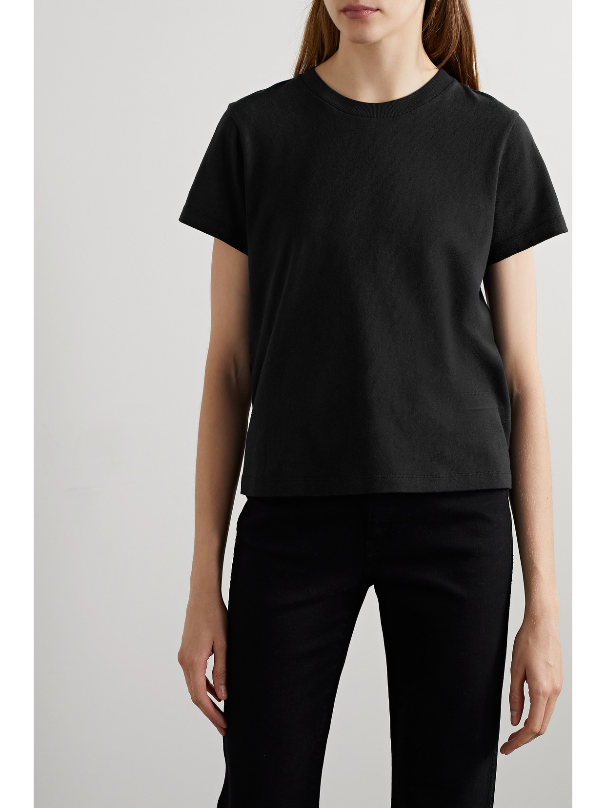 Shop Khaite Emmylou Cotton-jersey T-shirt In Black