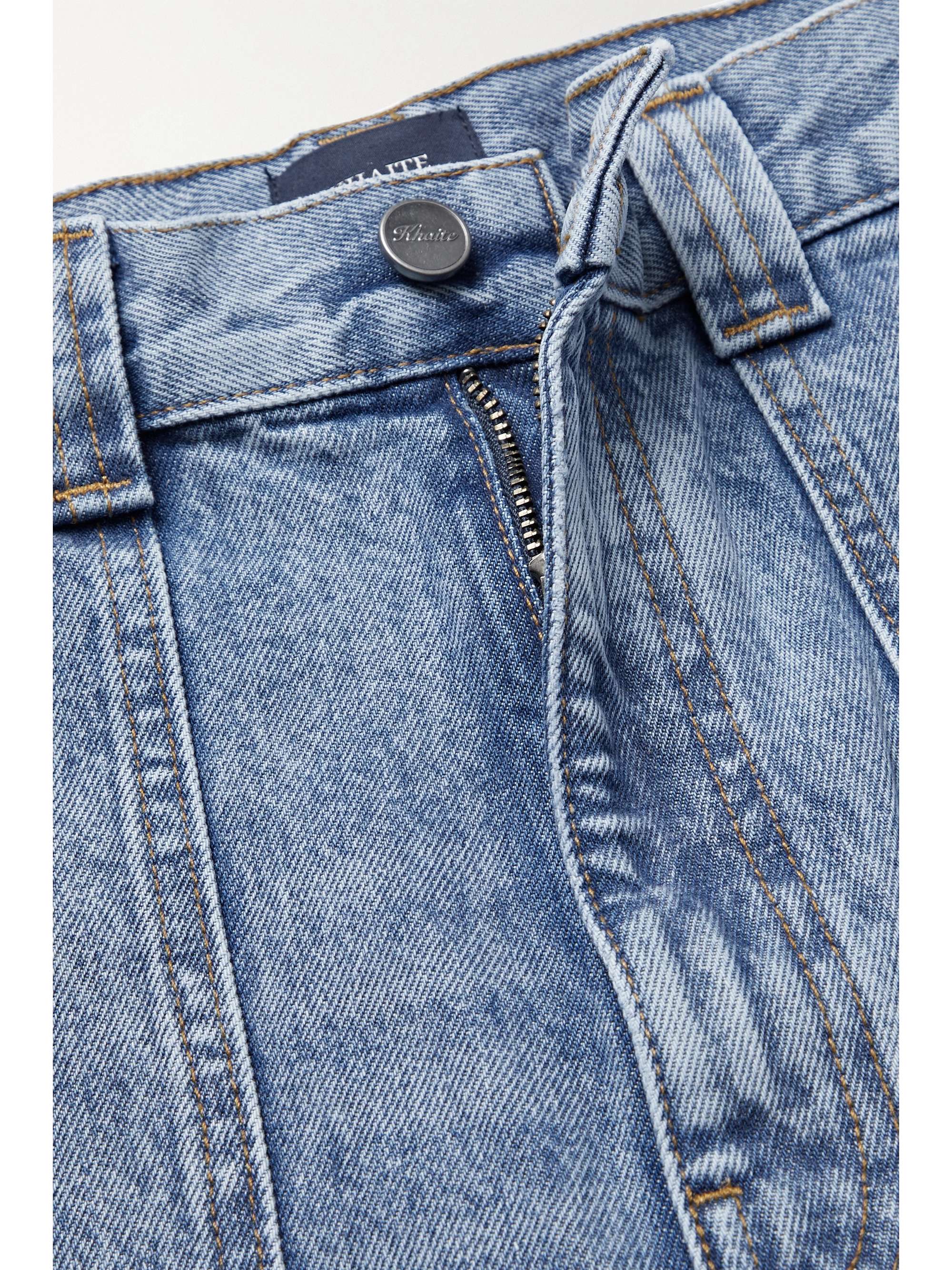 KHAITE Hewey verkürzte, hoch sitzende Jeans mit weitem Bein