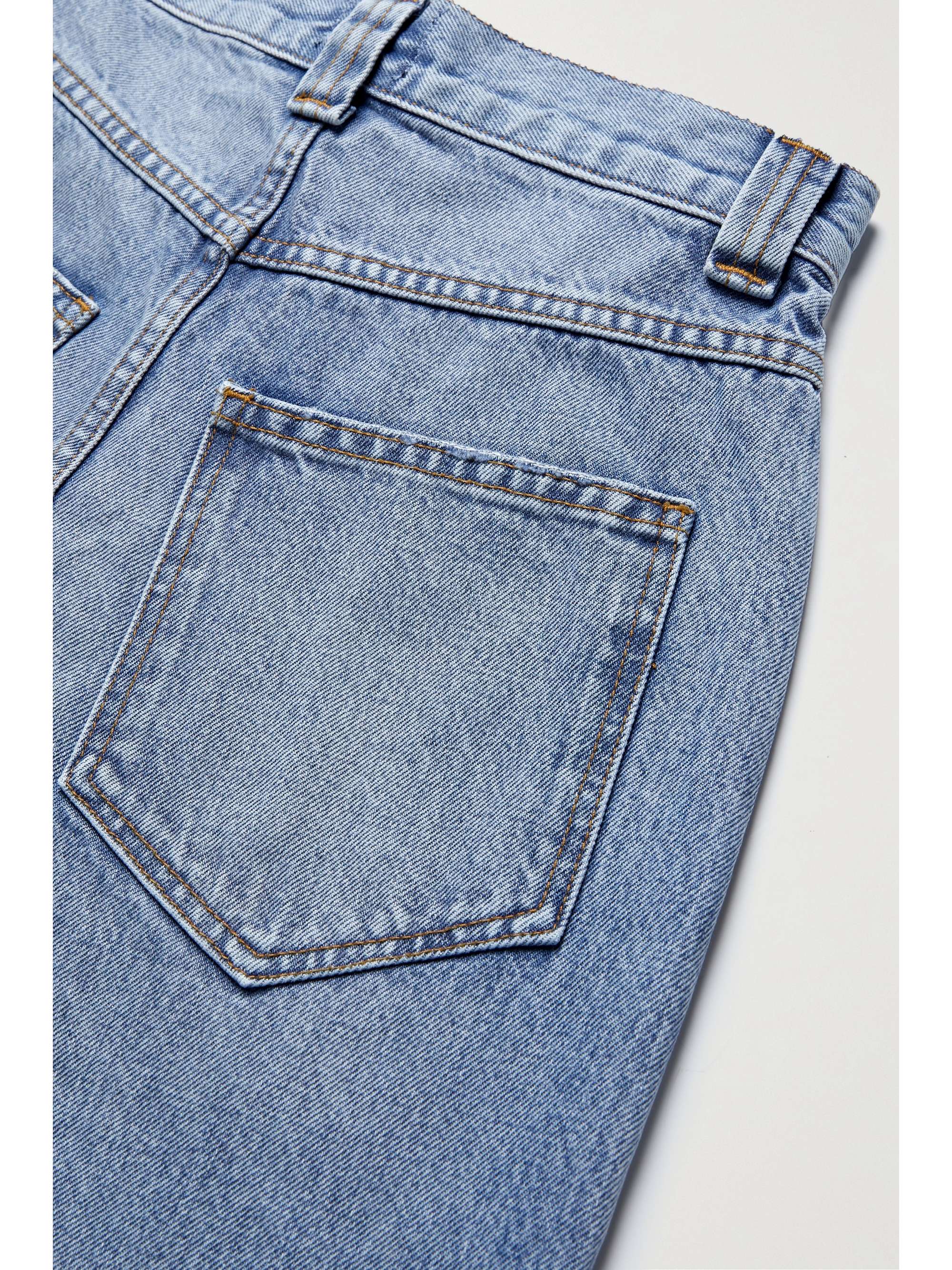 KHAITE Hewey verkürzte, hoch sitzende Jeans mit weitem Bein
