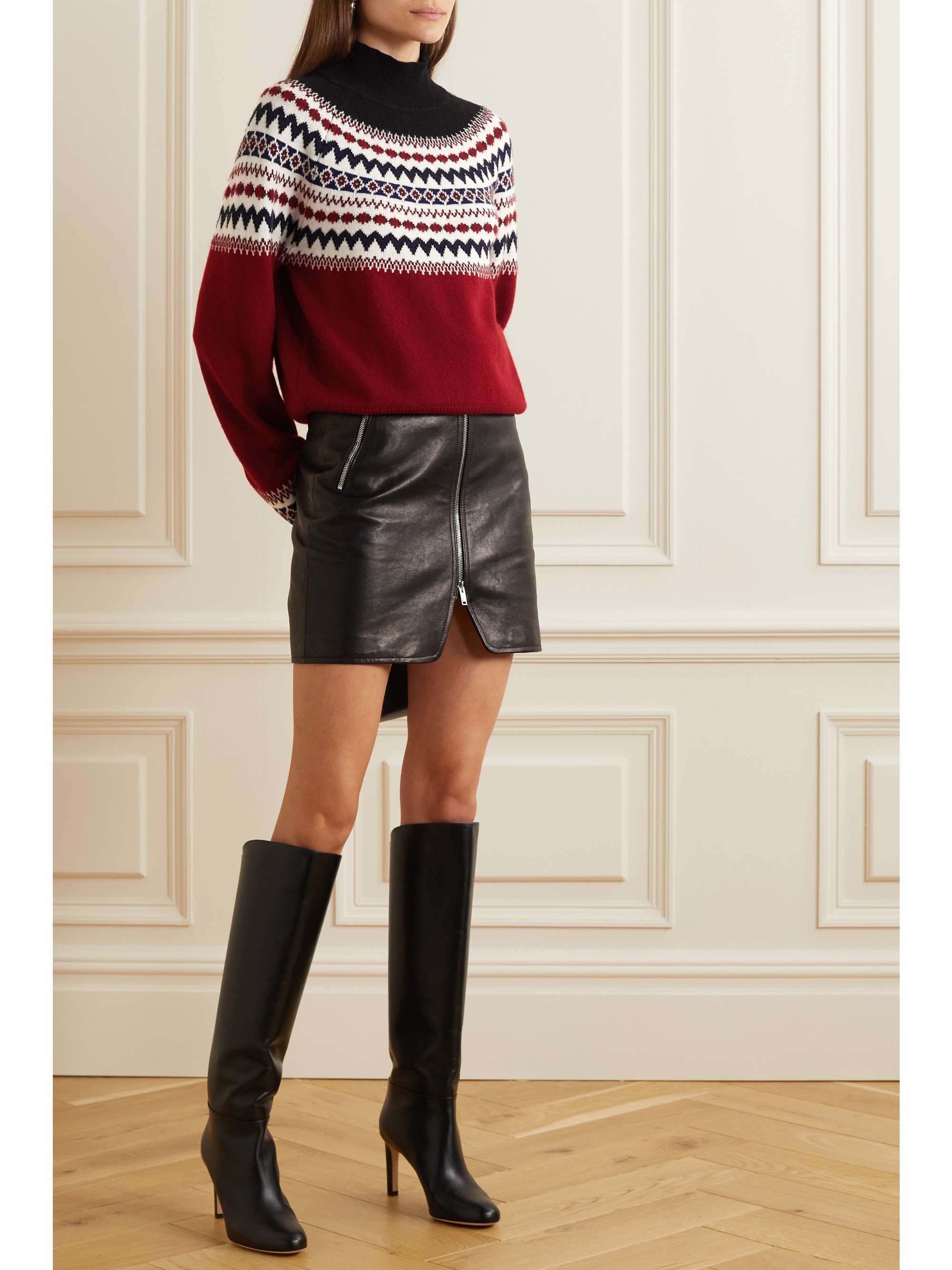KHAITE Denali Fair Isle cashmere turtleneck sweater