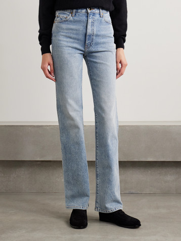 KHAITE Danielle Stretch high-rise straight-leg jeans