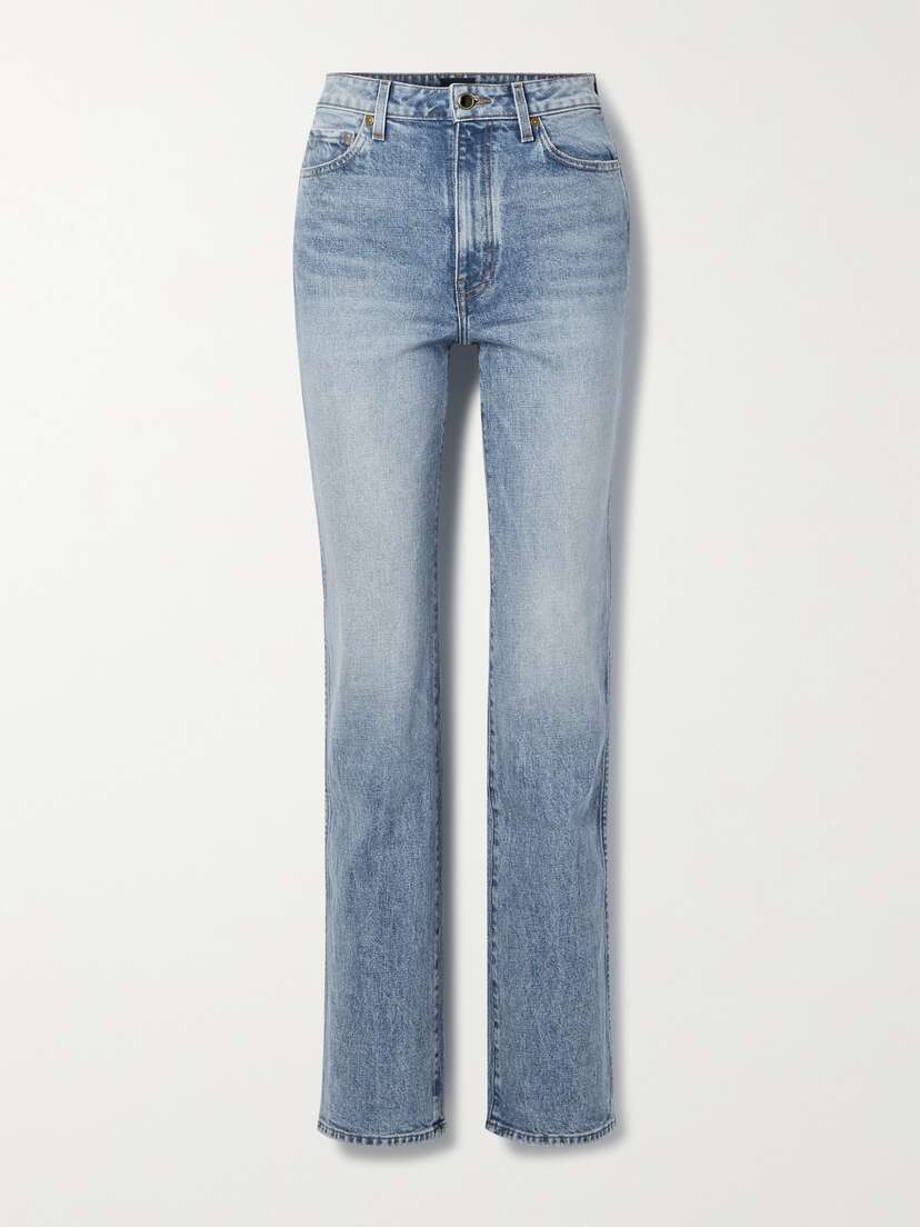 Khaite Danielle Stretch High-rise Straight-leg Jeans