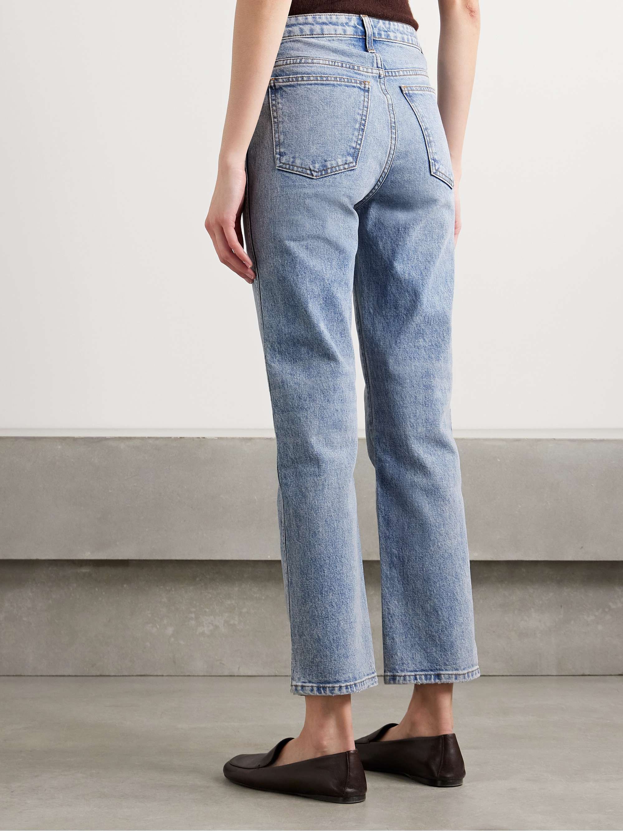 KHAITE Abigail cropped high-rise straight-leg jeans