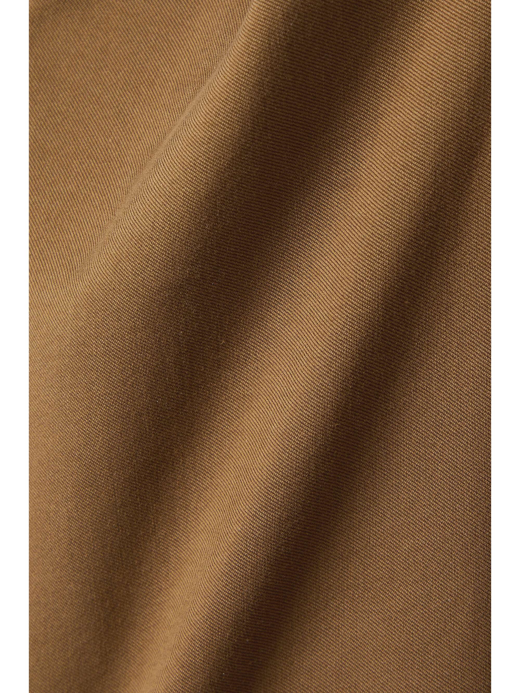 KHAITE Lalita Neckholder-Midikleid aus Twill aus einer Baumwollmischung mit Falten