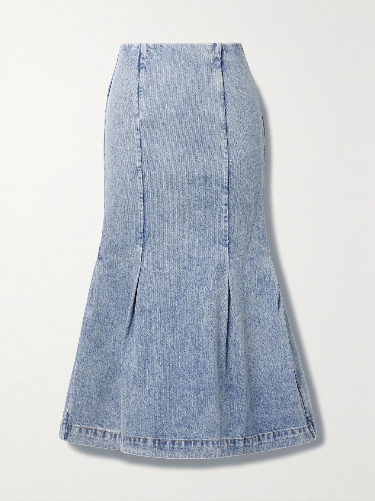 KHAITE LEVINE DENIM MIDI SKIRT