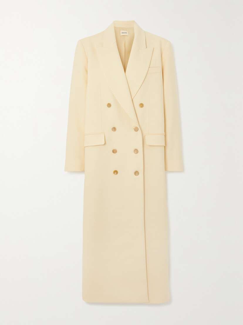 Khaite Barlow Double-breasted Woven Coat