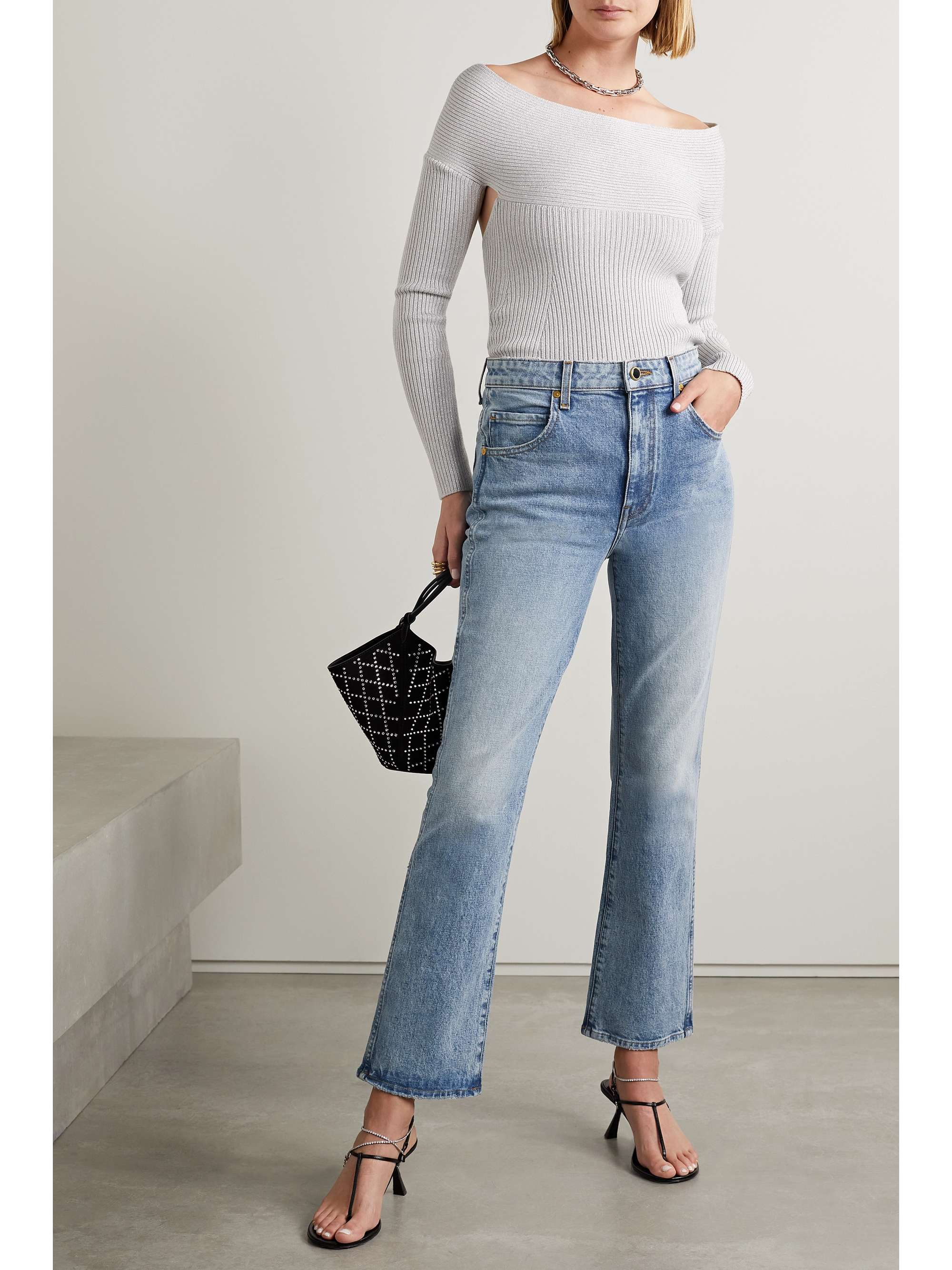 KHAITE Vivian cropped high-rise bootcut jeans | NET-A-PORTER