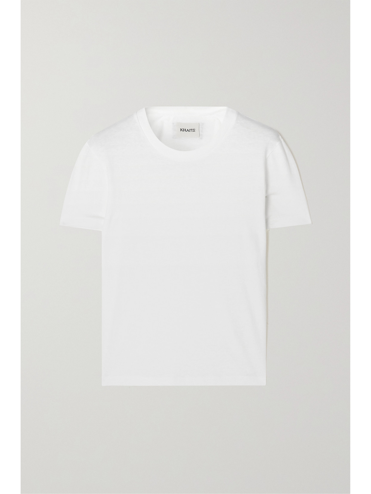 Khaite Devra Cotton Blend Jersey T-shirt In White