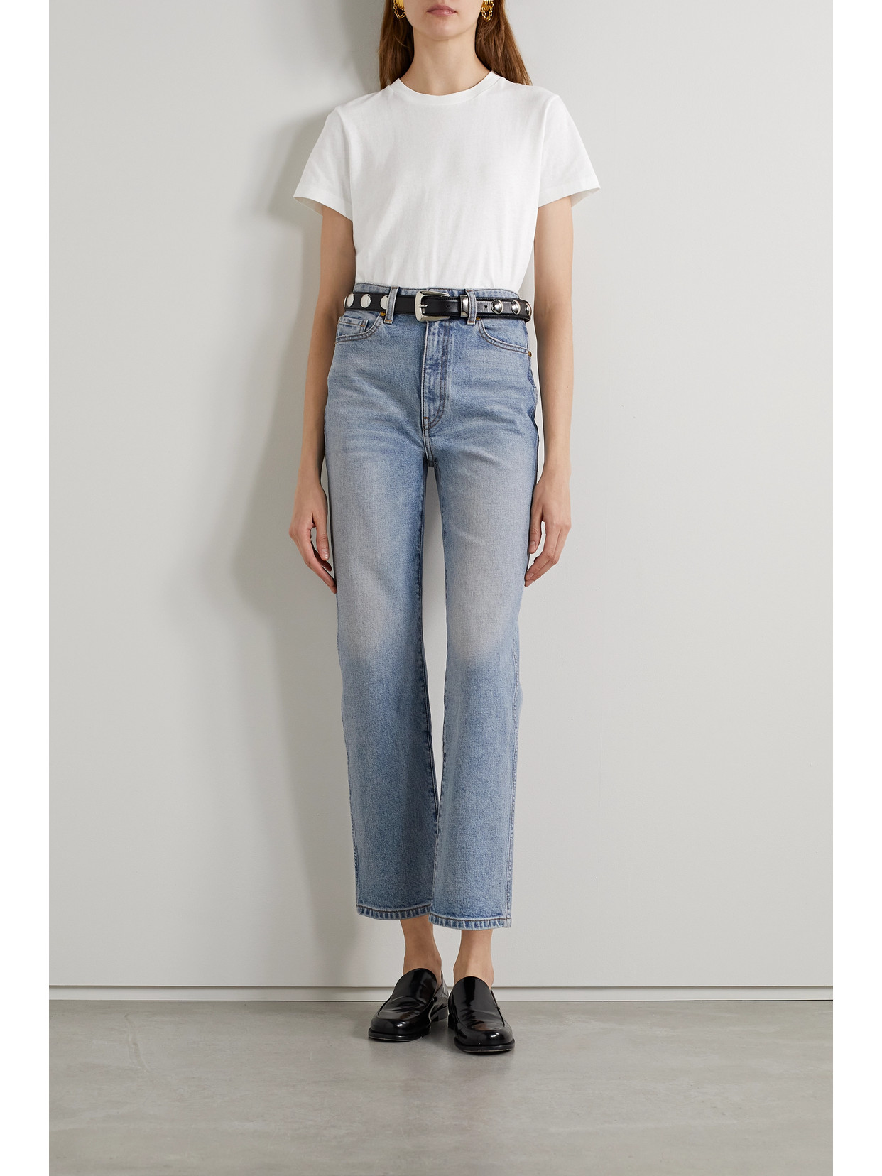 Khaite Devra Cotton Blend Jersey T-shirt In White