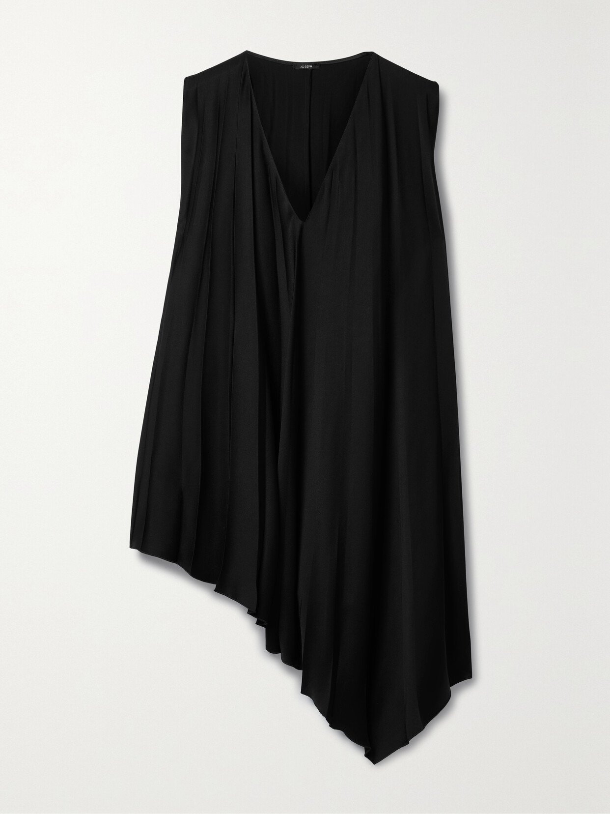 JOSEPH DOVEHOUSE ASYMMETRIC PLEATED SATIN TANK