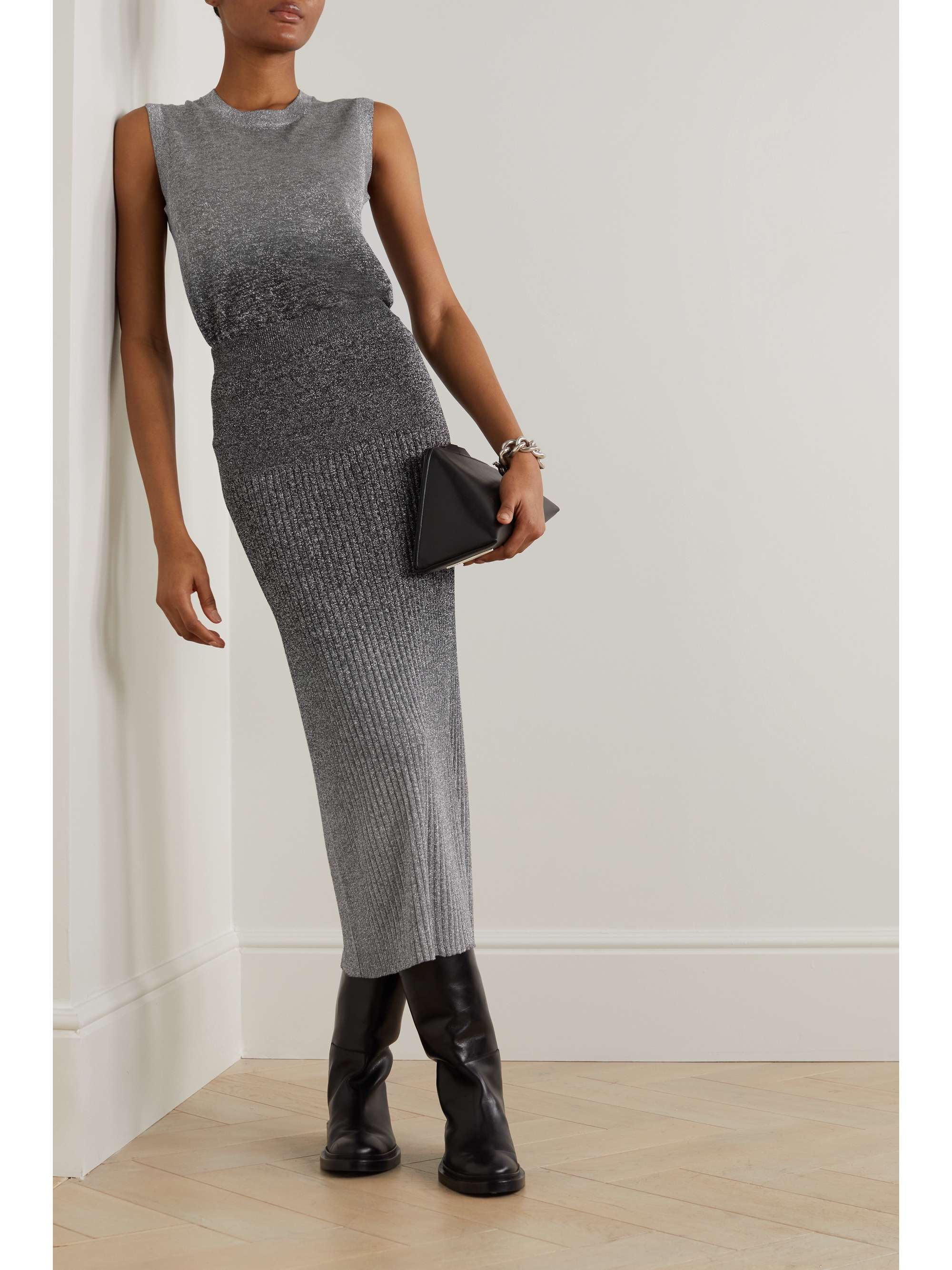 Joseph ribbed stretch-knit deals midi skirt