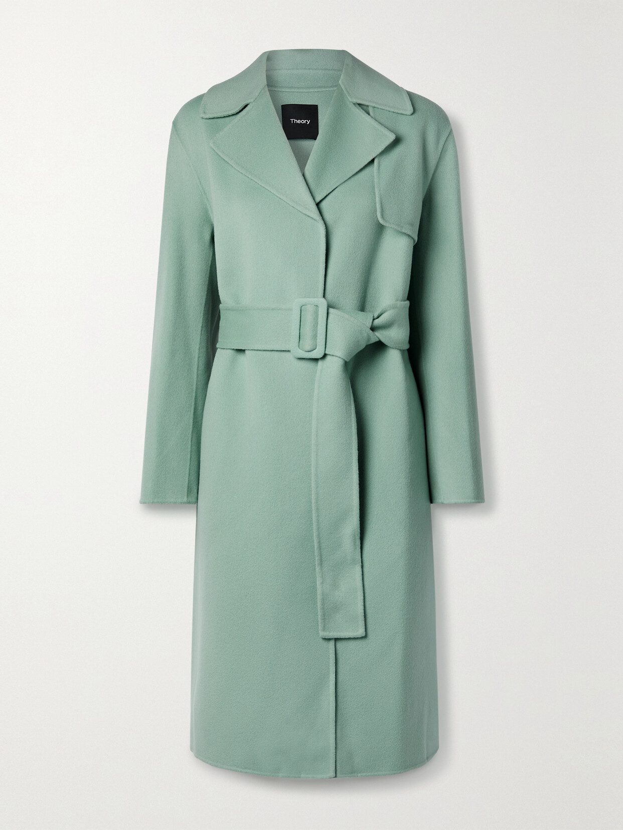 Theory - Belted Wool And Cashmere-blend Trench Coat - Green