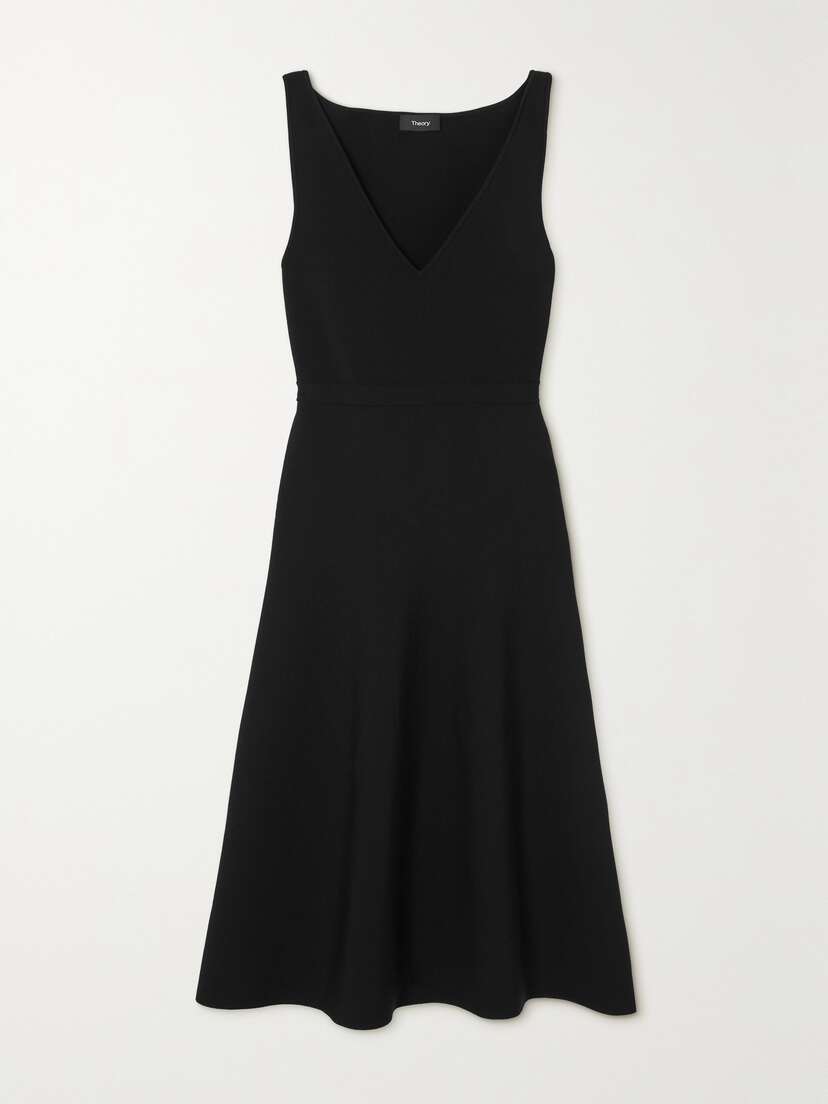 Theory Stretch-crepe Midi Dress