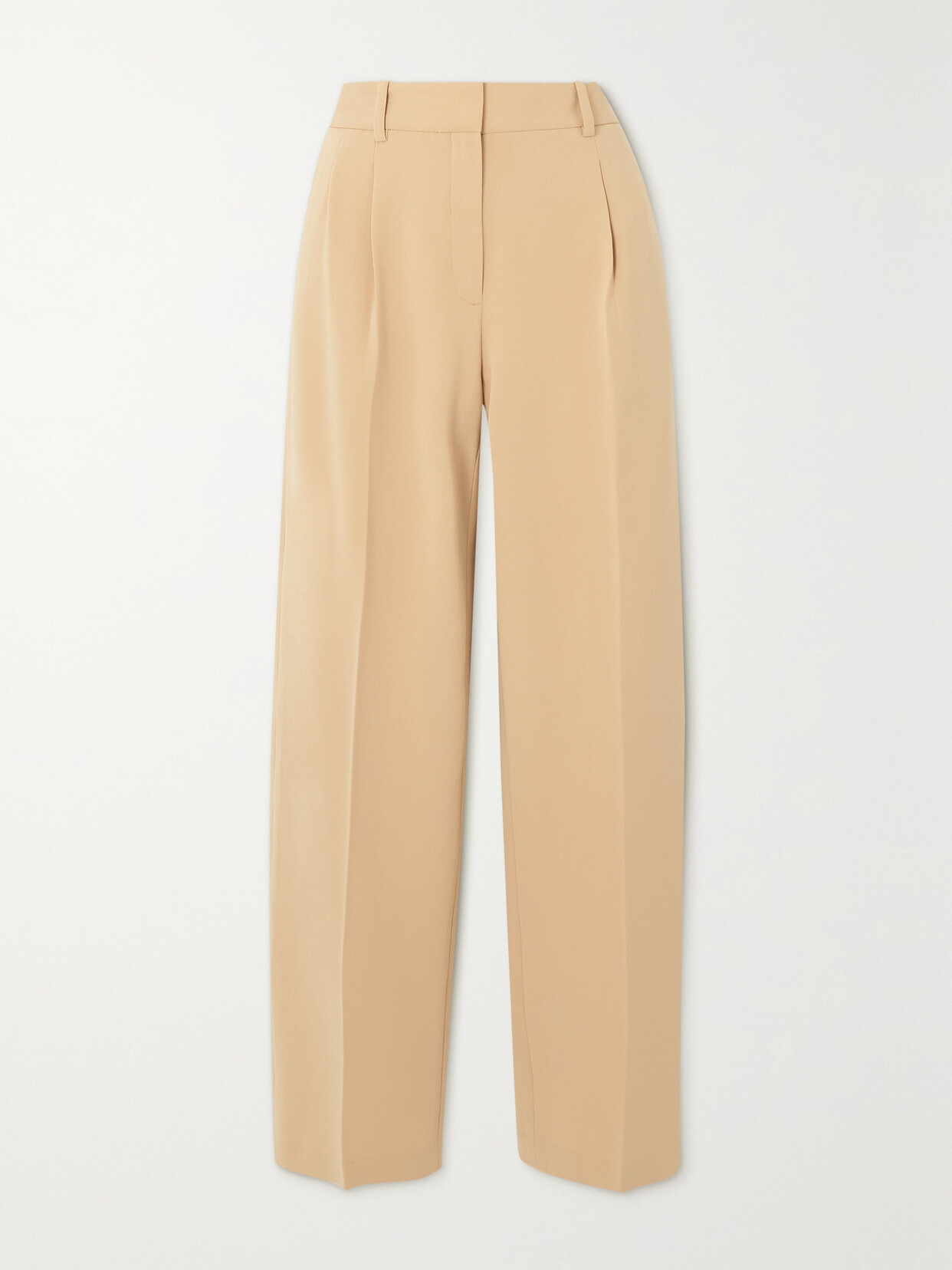 Theory Admiral Crepe Straight-leg Pants In Neutrals