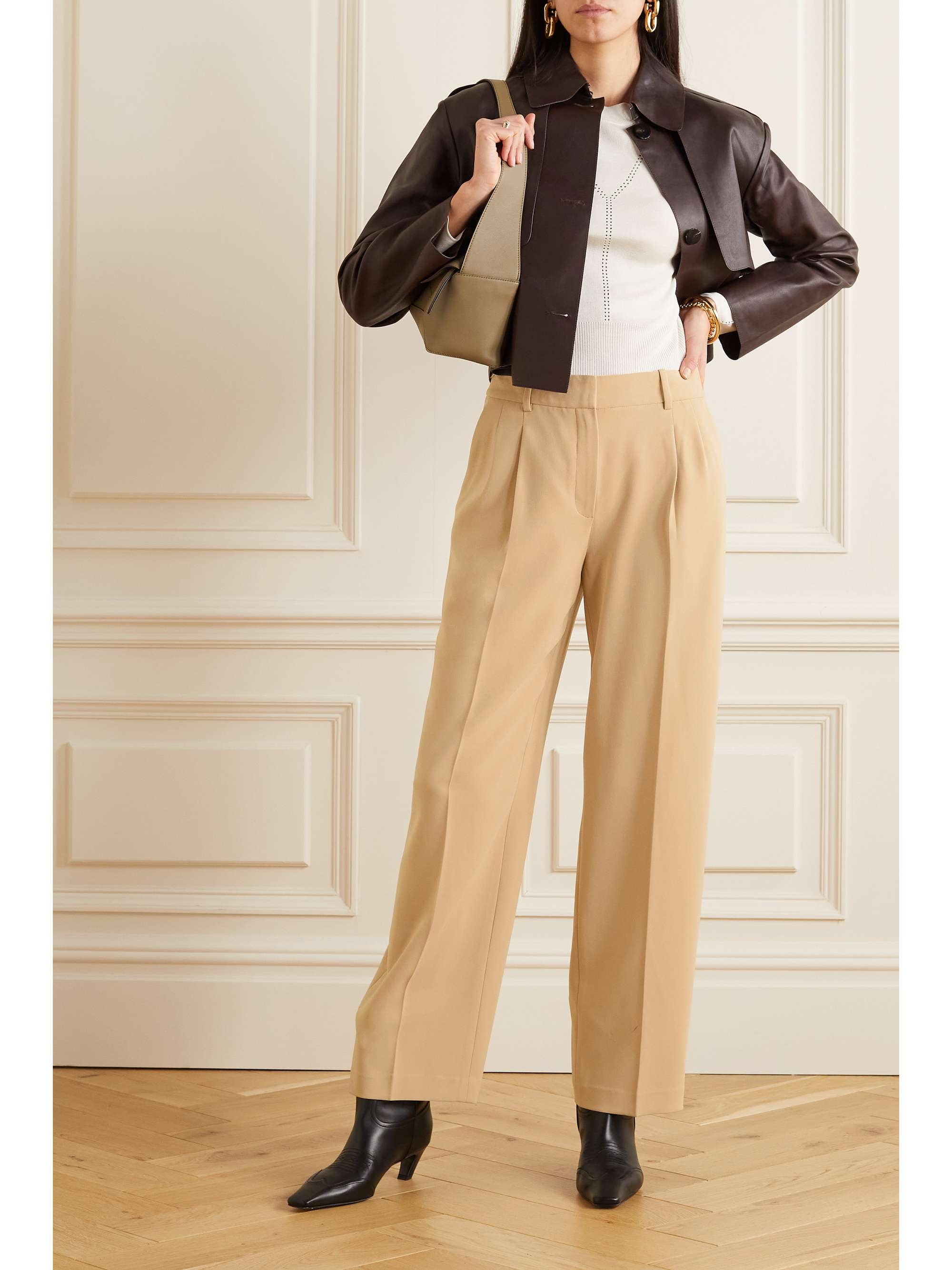 Admiral crepe straight-leg pants