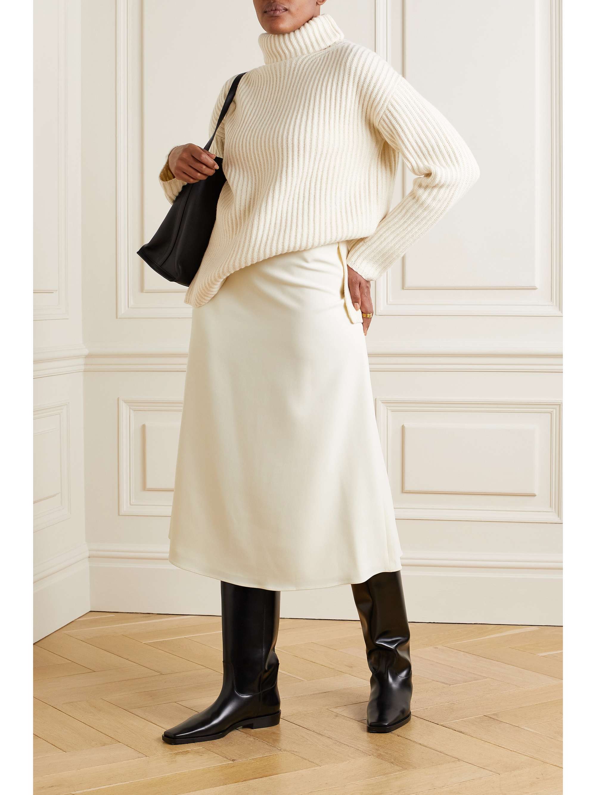 THEORY Admiral crepe midi skirt