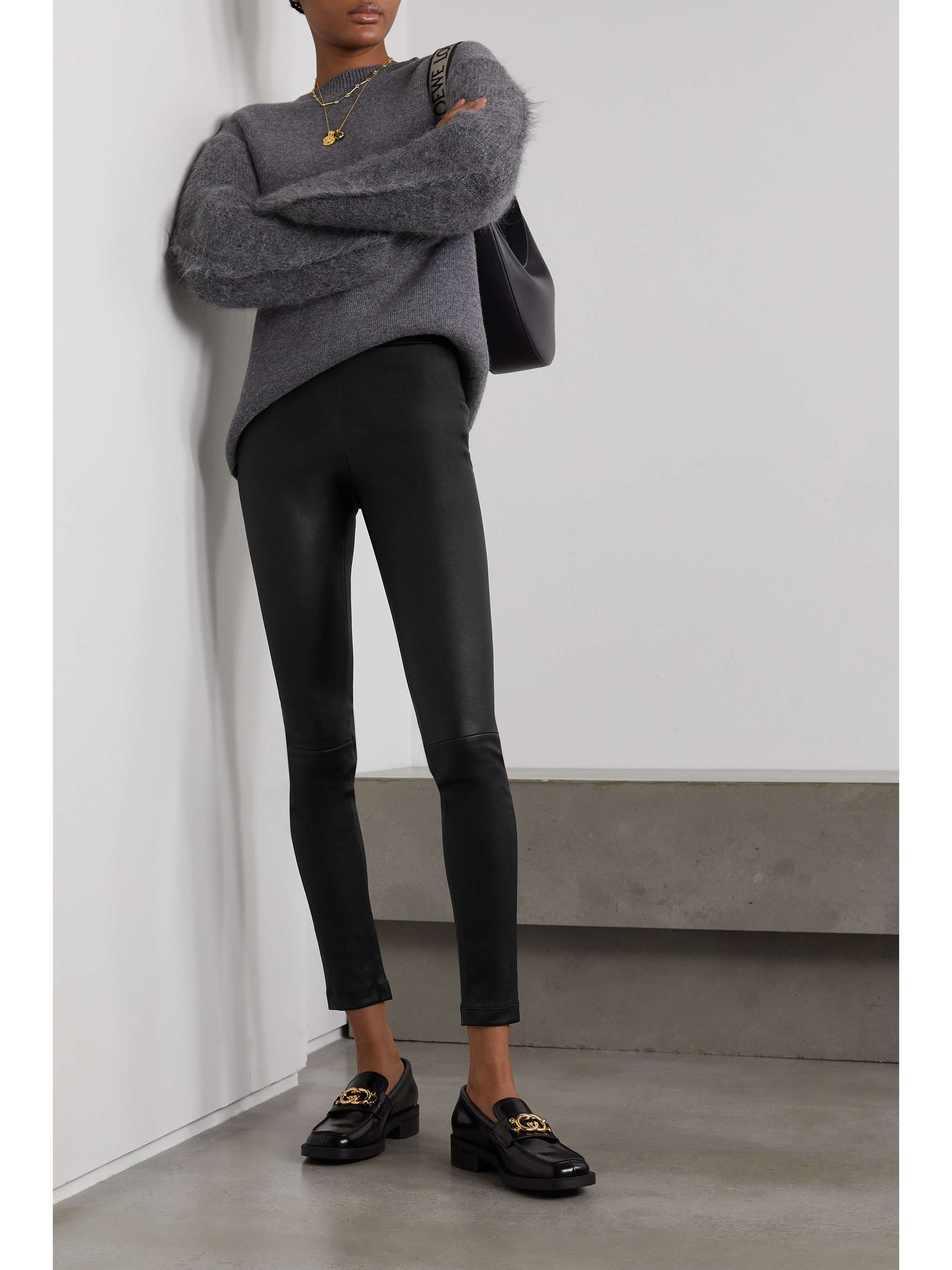 THEORY Adbelle leather leggings