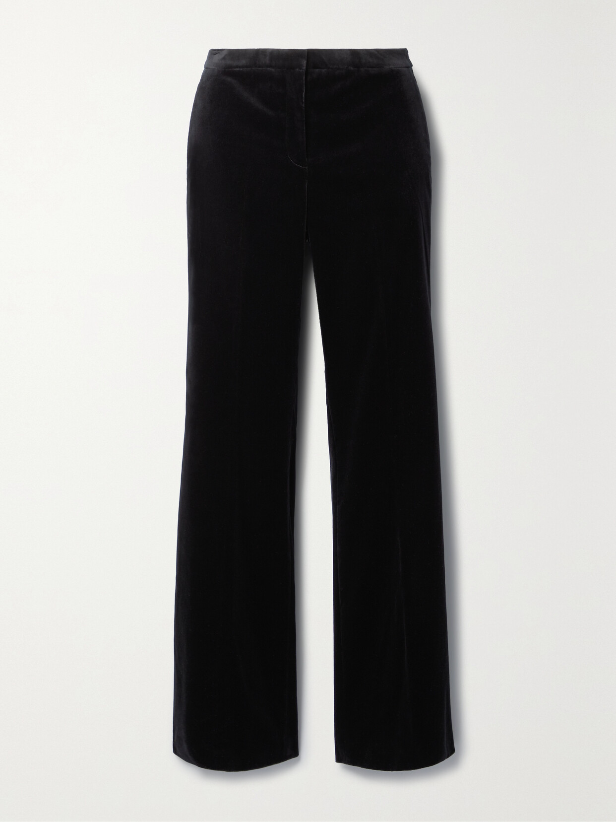 Theory - Demitria Cotton-blend Velvet Flared Pants - Black