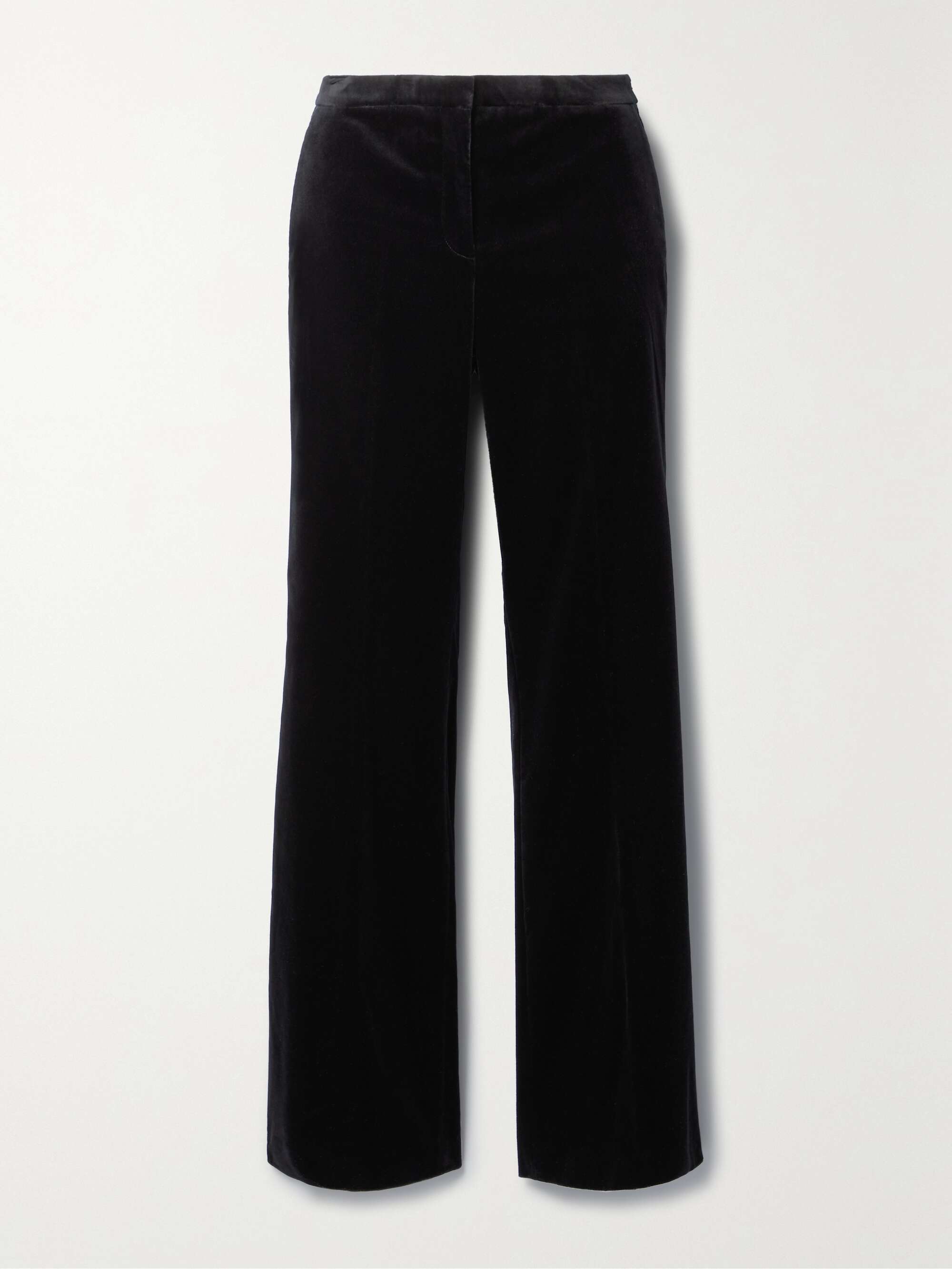 THEORY Demitria cotton-blend velvet flared pants