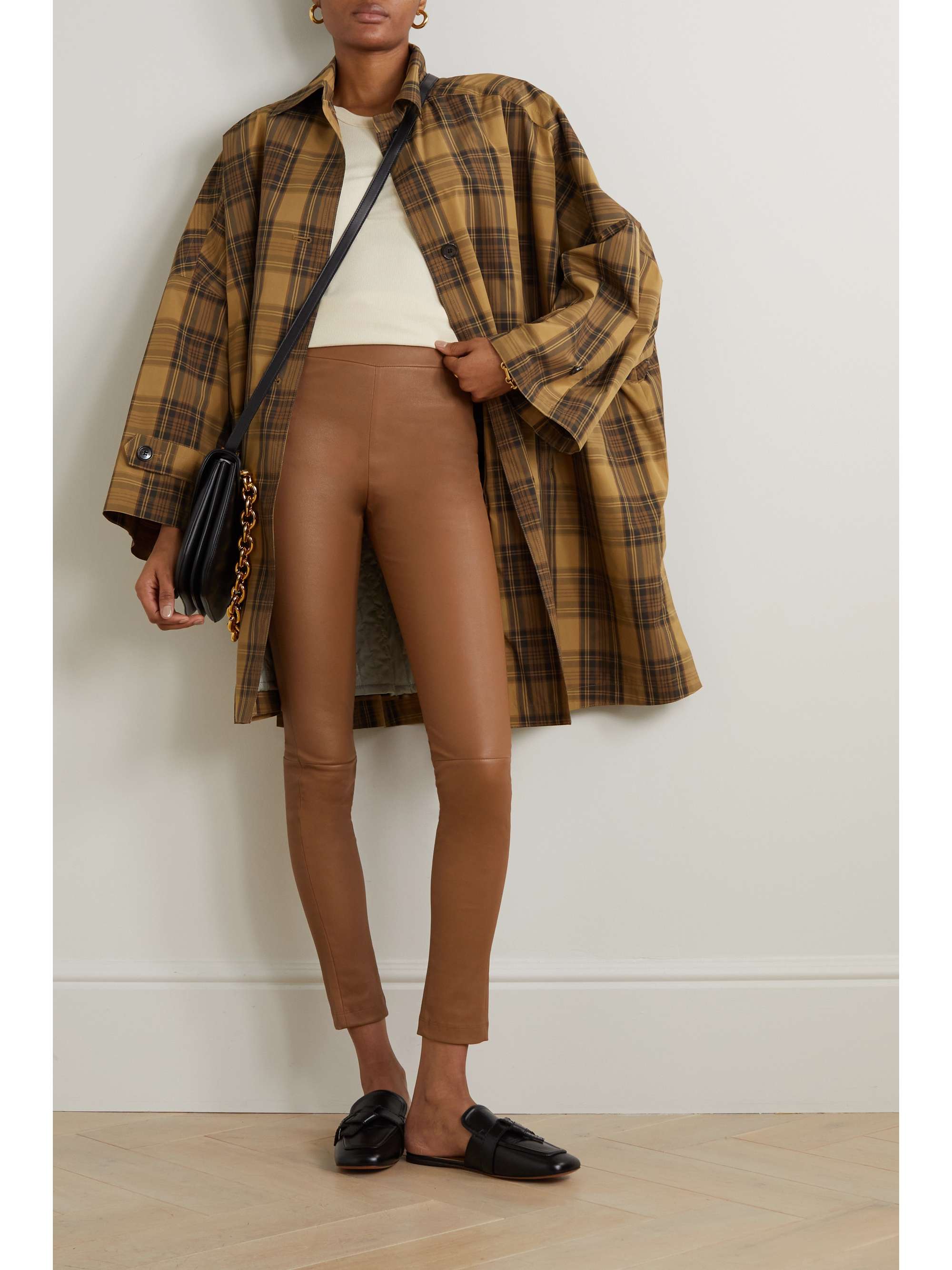 THEORY Adbelle leather leggings
