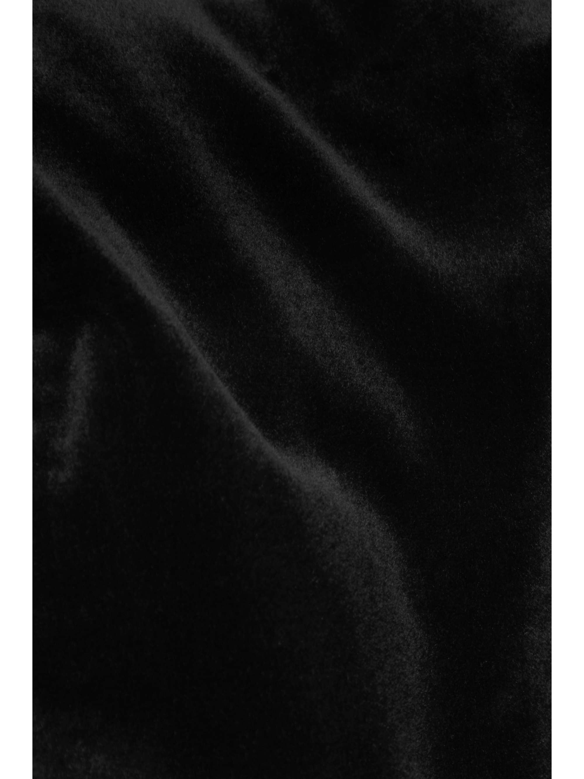 THEORY Strapless stretch-cotton velvet mini dress