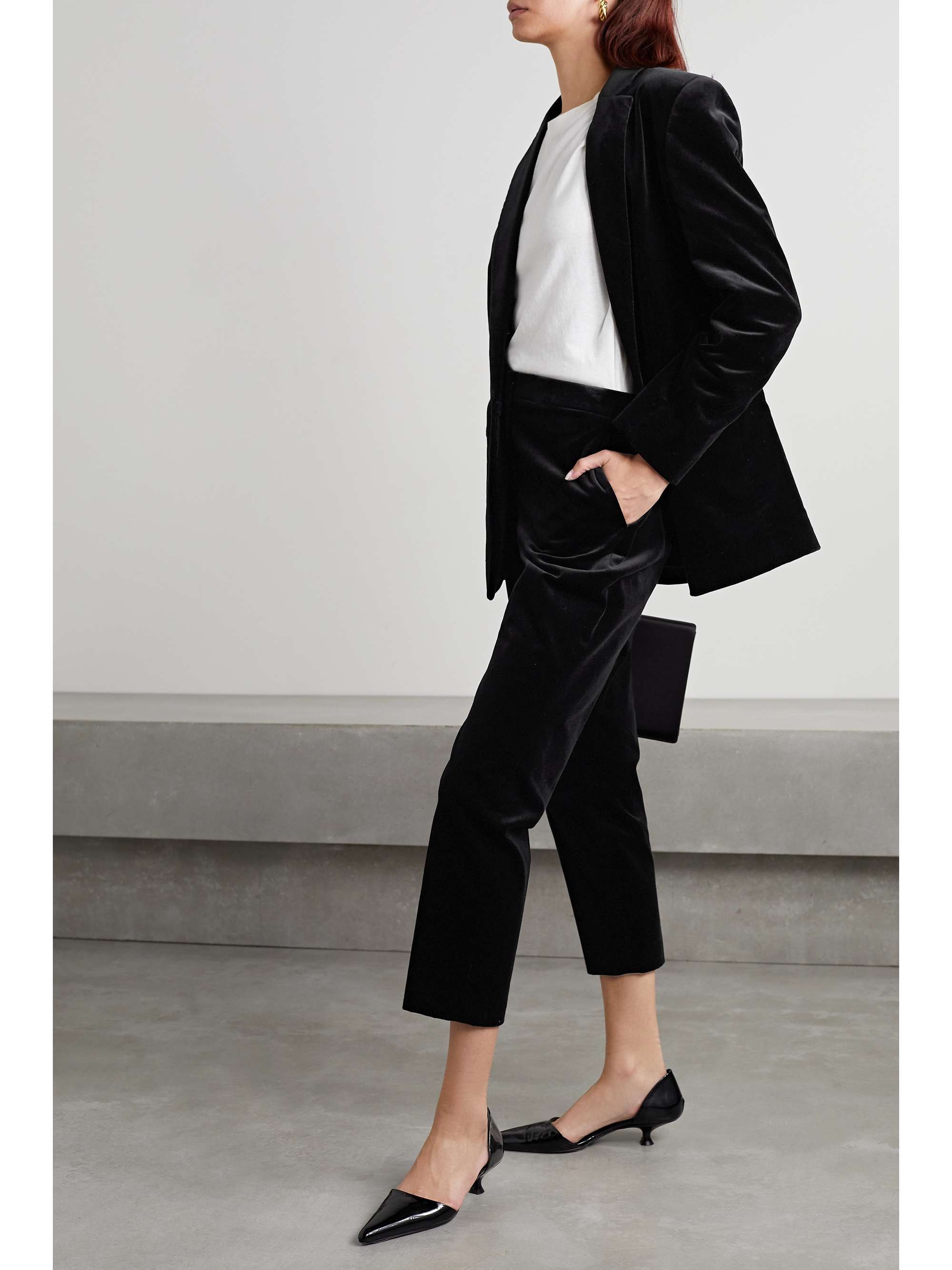 THEORY Cotton-blend velvet blazer