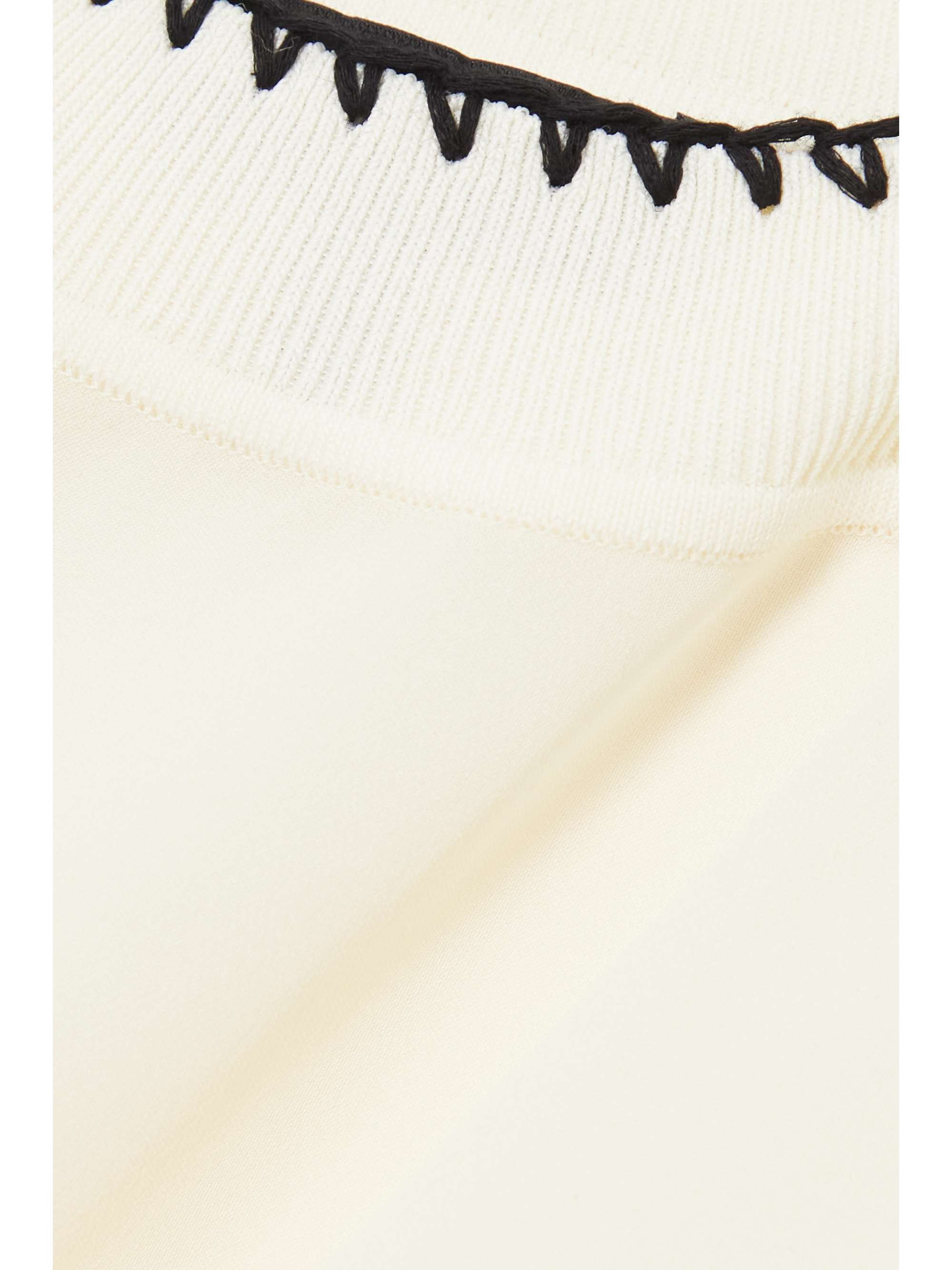 THEORY Embroidered silk top