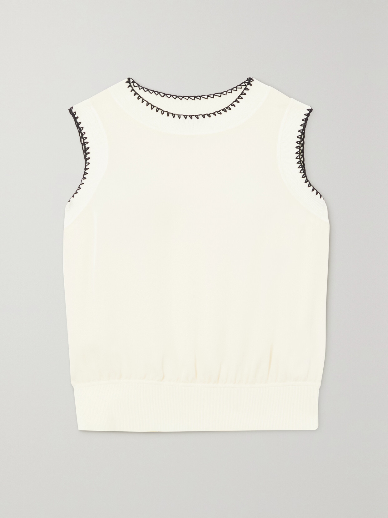 Theory - Embroidered Silk Top...