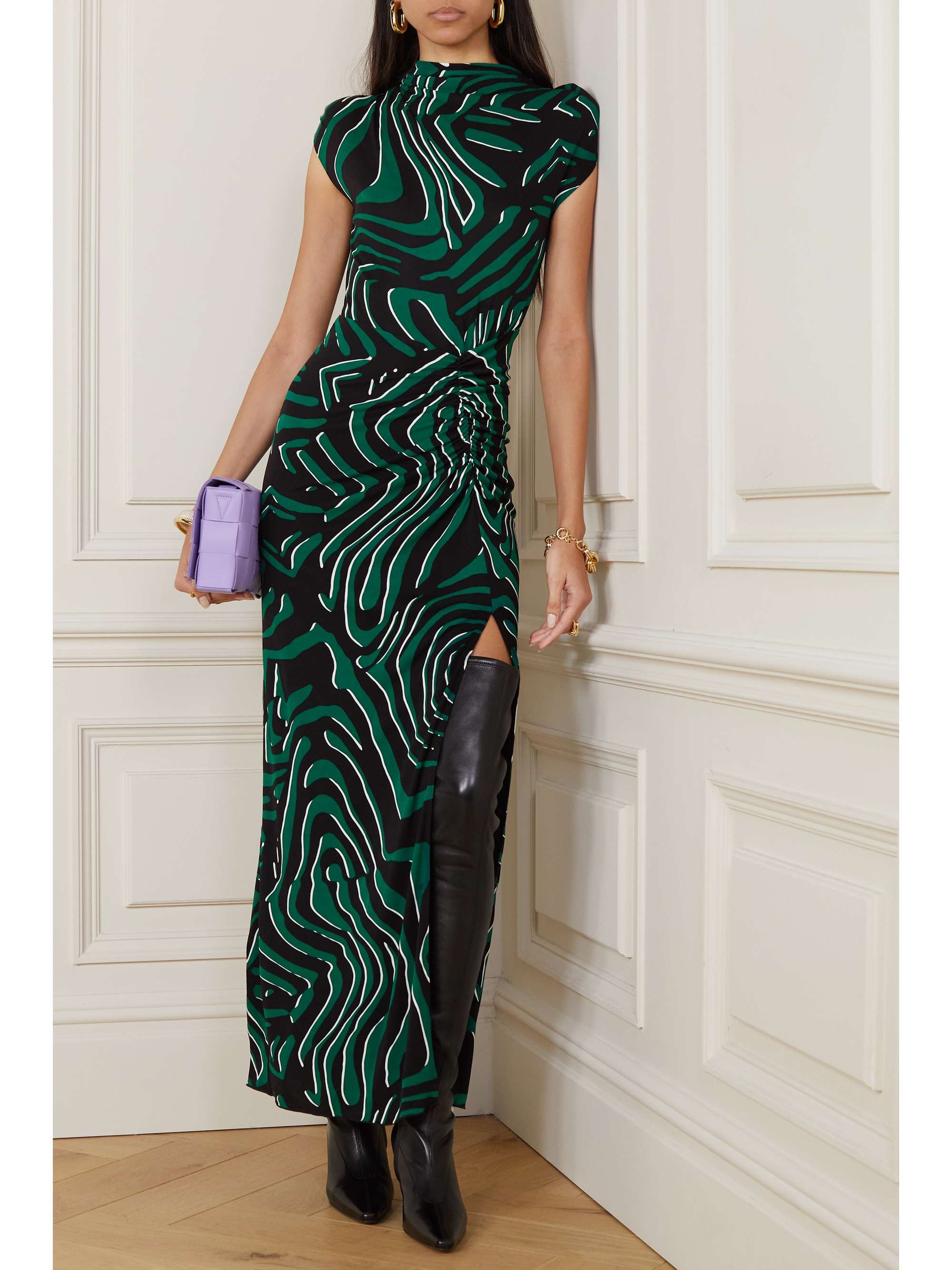DIANE VON FURSTENBERG Apollo printed jersey maxi dress NETAPORTER