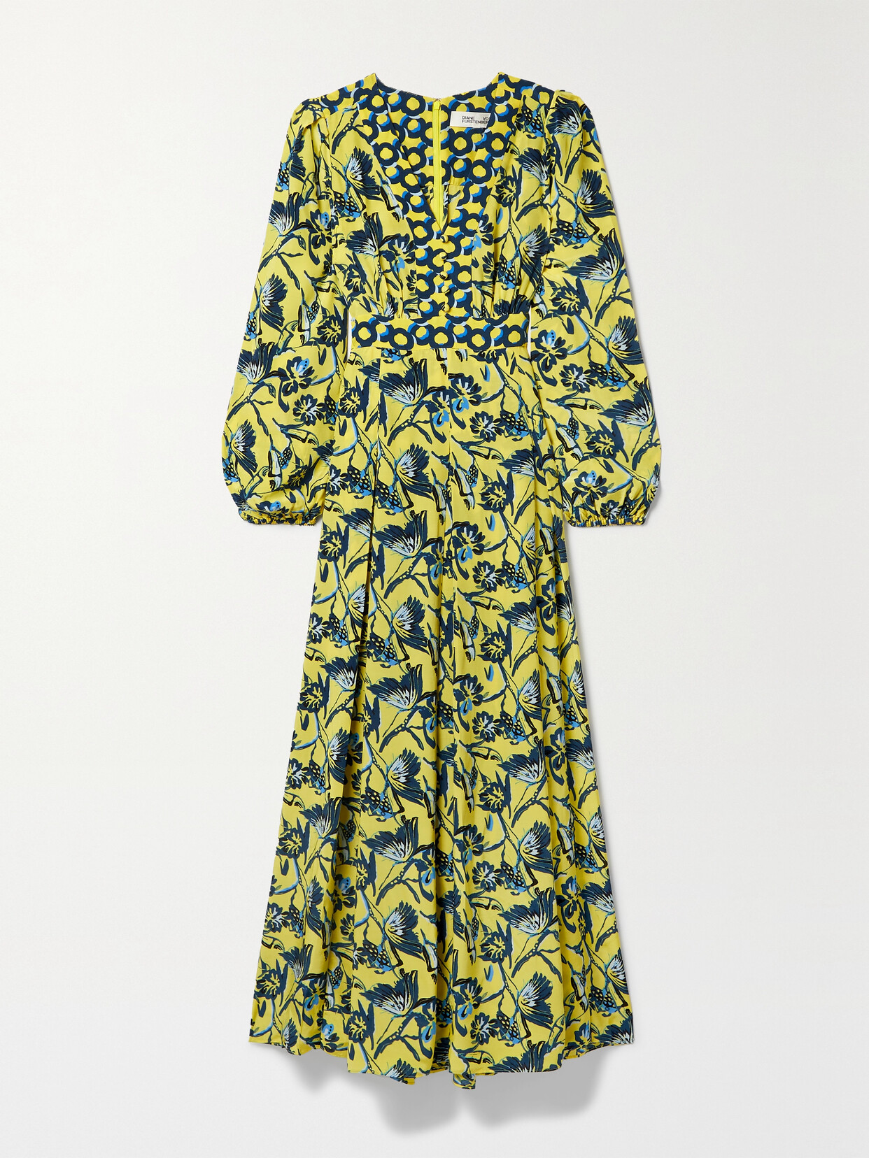 Diane von Furstenberg - Anjali Floral-print Crepe De Chine Maxi Dress - Yellow