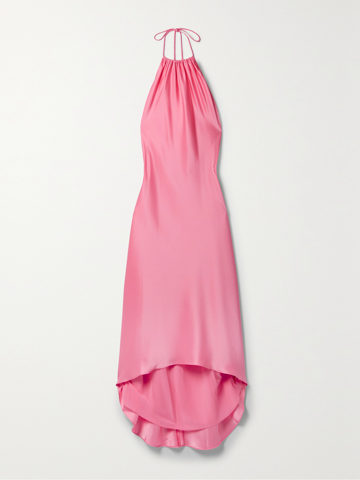 Alice + Olivia - Rayni Satin Halterneck Maxi Dress - Pink