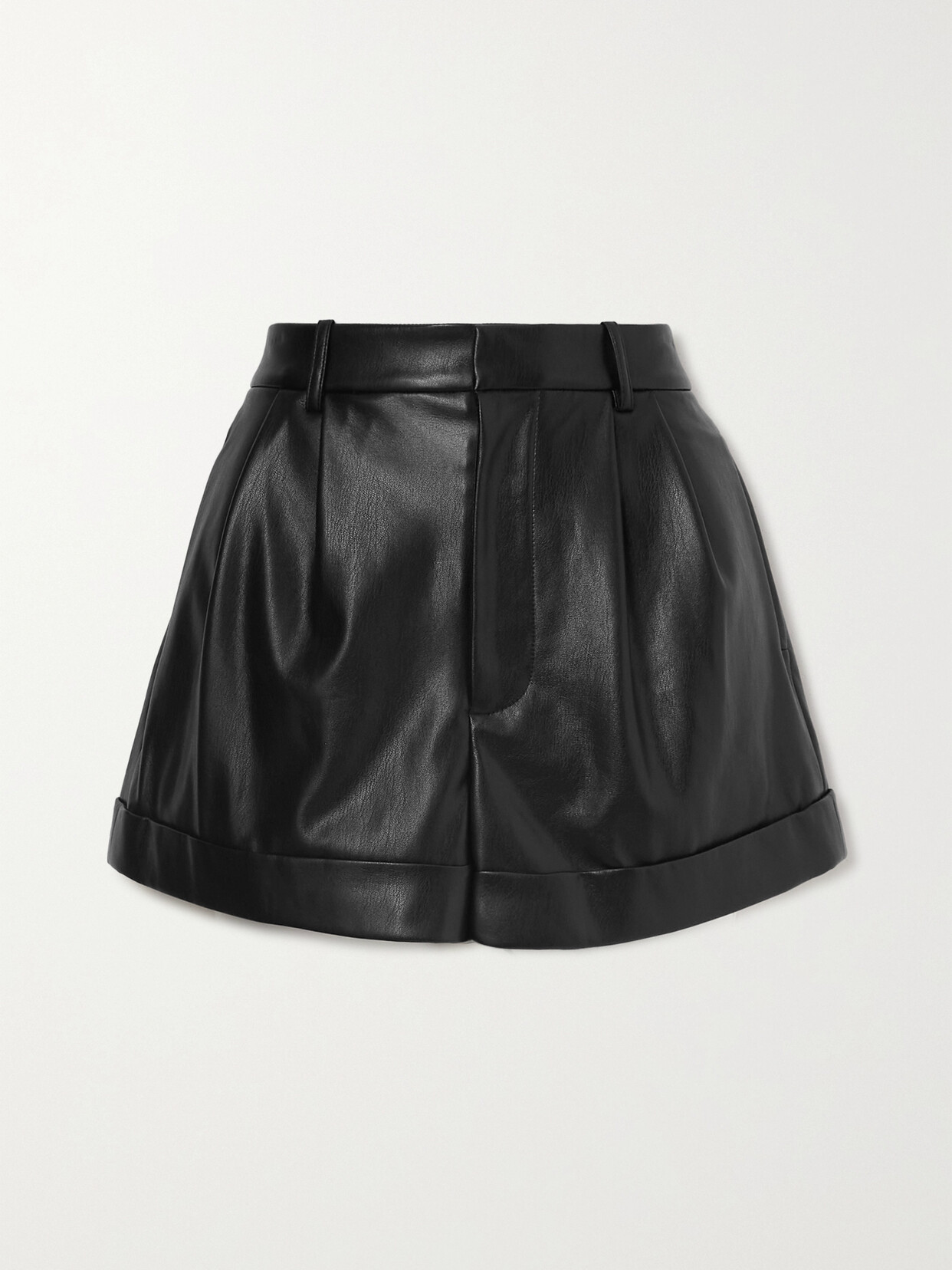 Alice + Olivia - Conry Faux Leather Shorts - Black