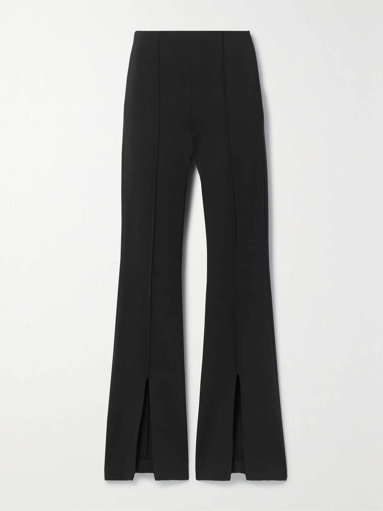 ALICE AND OLIVIA EMIKO STRETCH-CADY FLARED PANTS