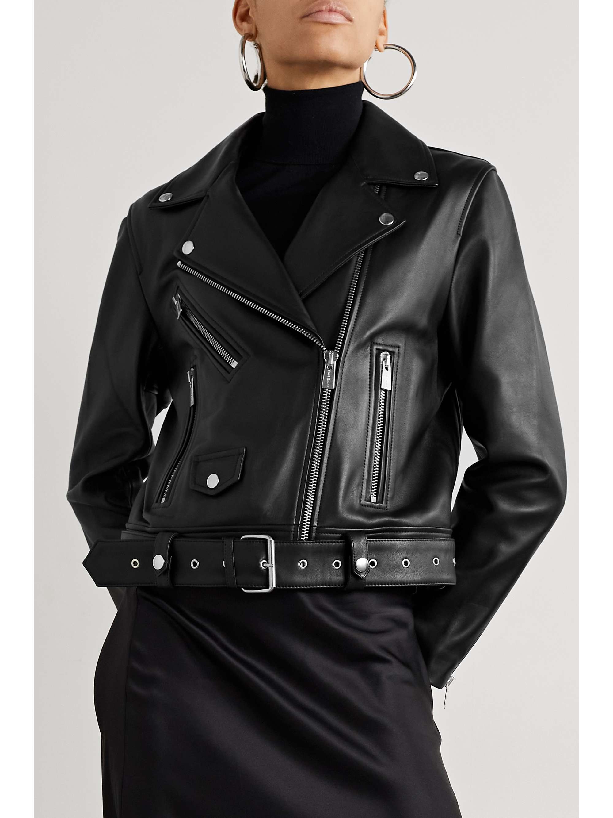 ANINE BING Benjamin leather biker jacket | NET-A-PORTER