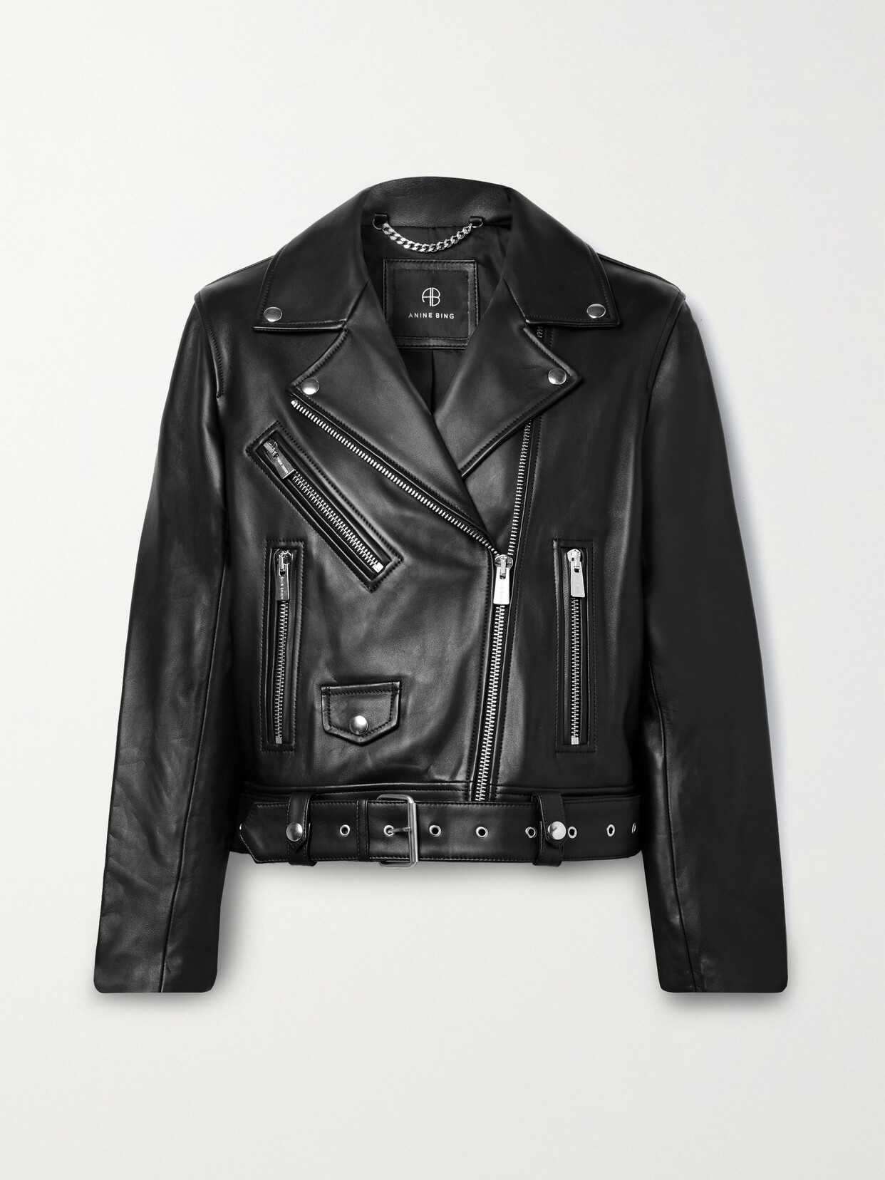 Anine Bing - Benjamin Leather Biker Jacket - Black