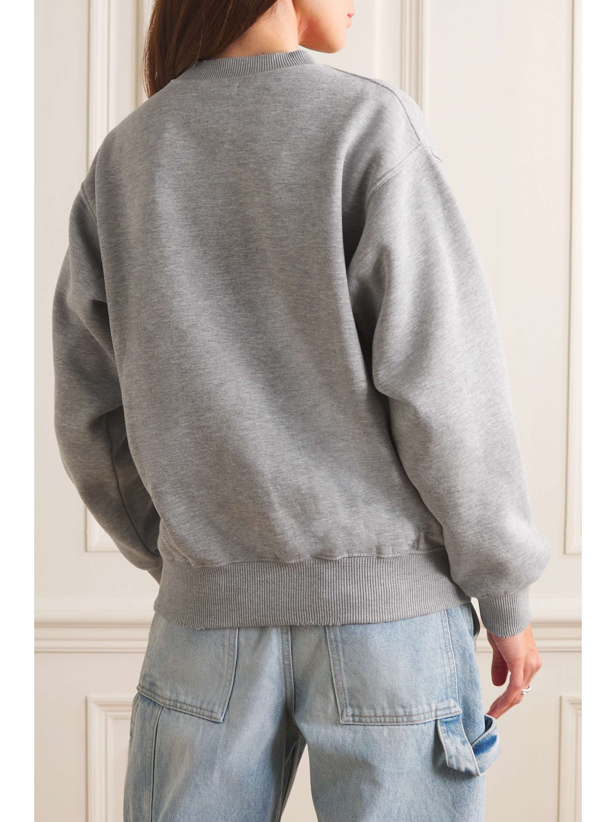 ANINE BING Vintage printed cotton-jersey sweatshirt