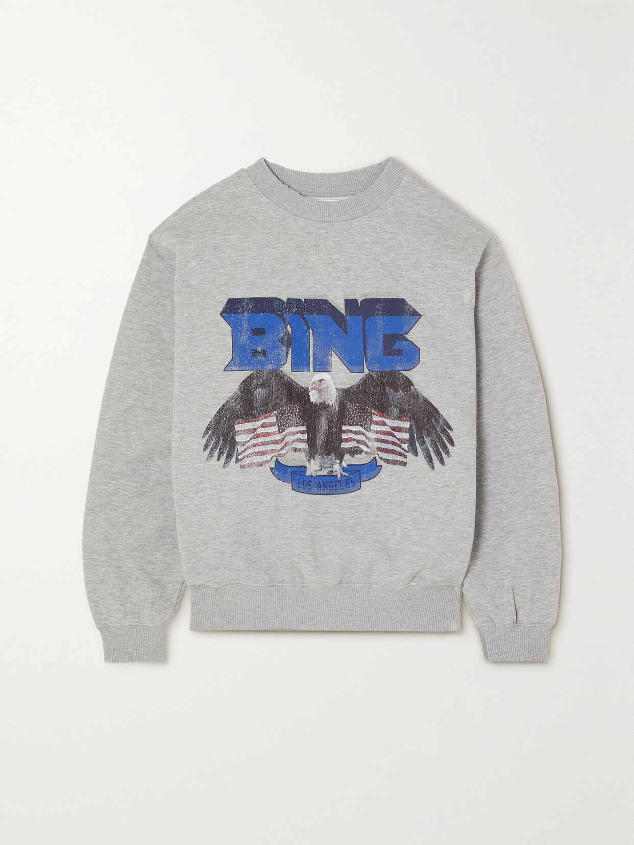 ANINE BING VINTAGE PRINTED COTTON-JERSEY SWEATSHIRT