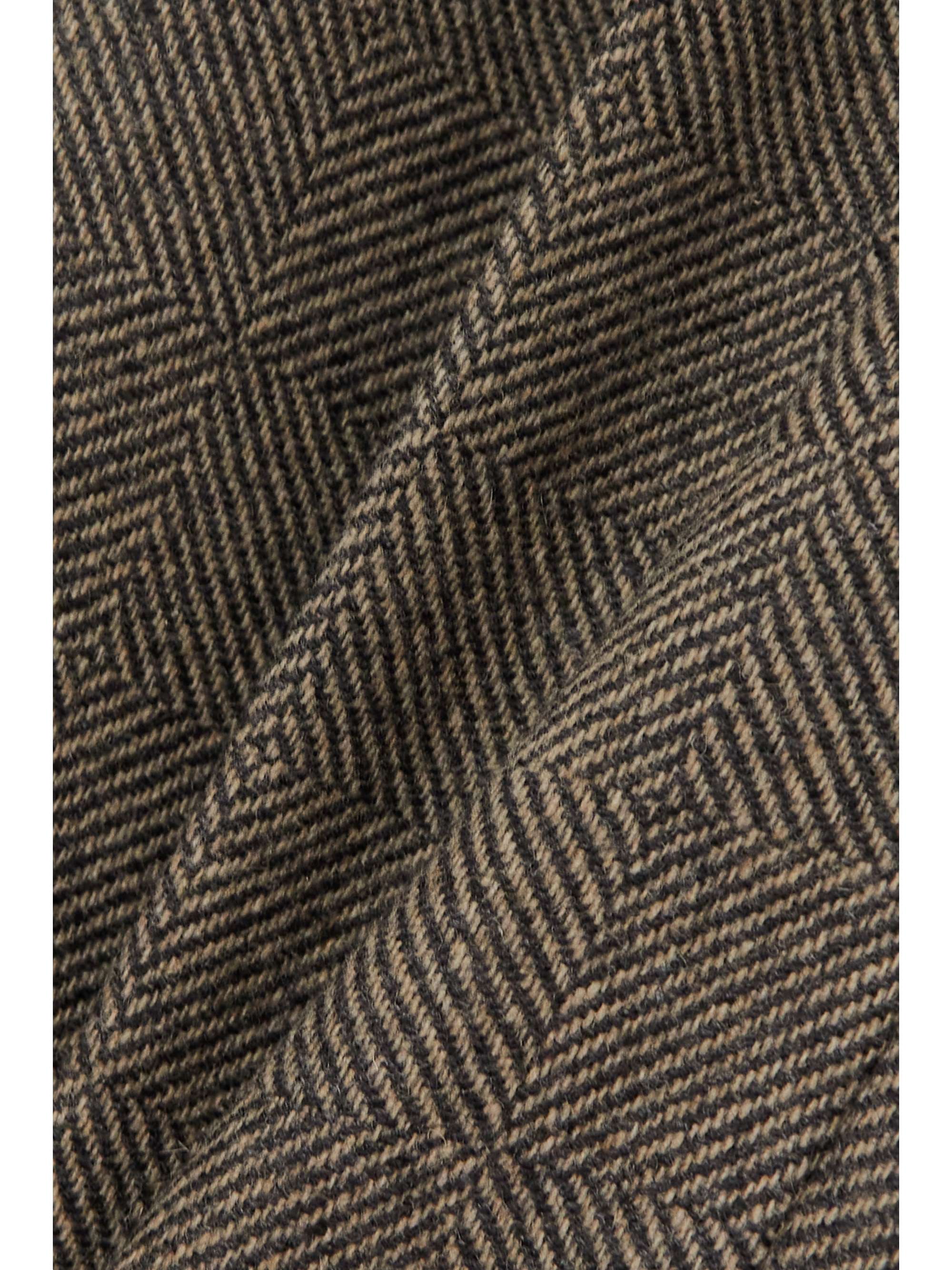 ANINE BING Brice herringbone wool-blend tweed straight-leg pants