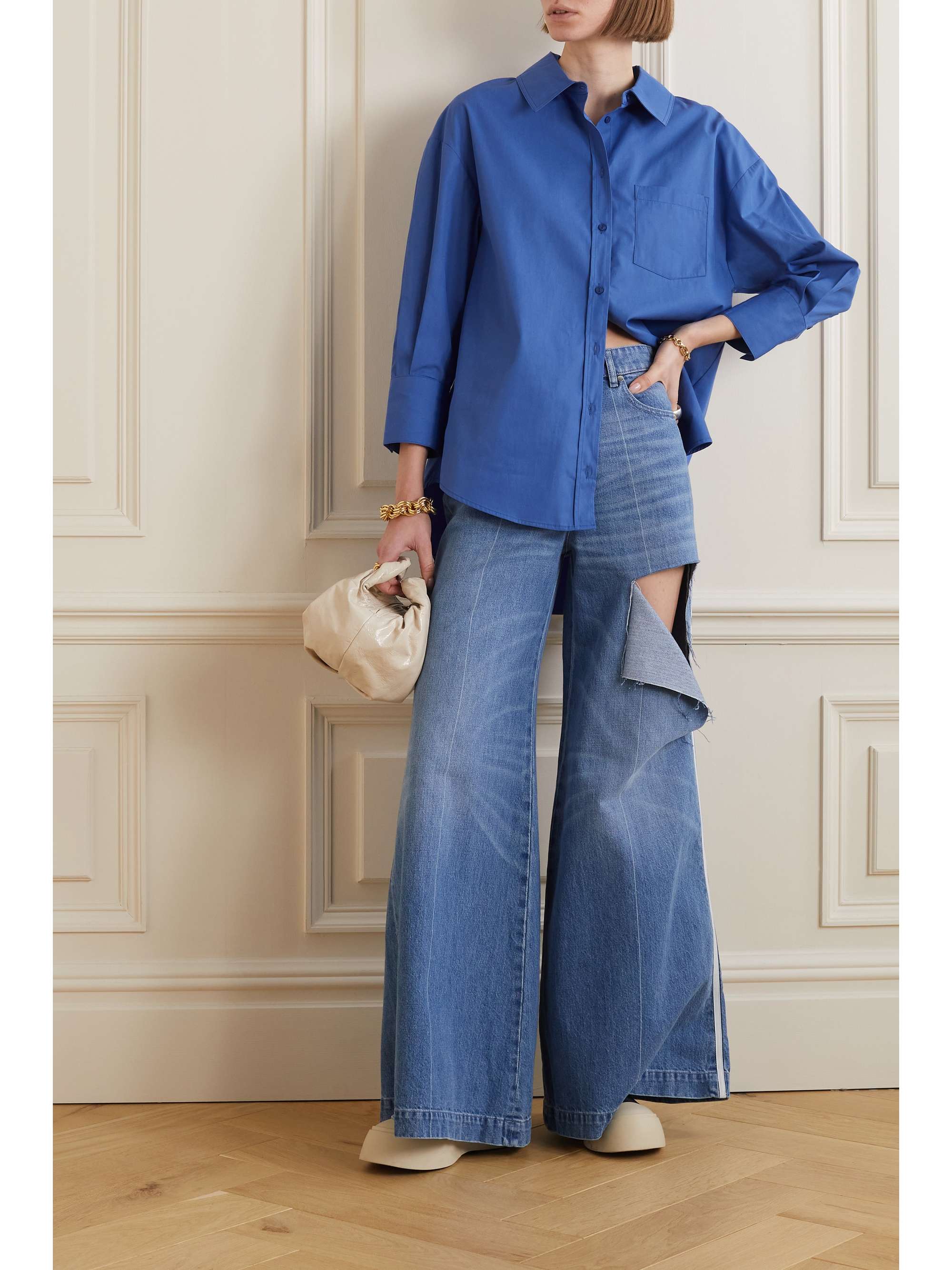 ANINE BING Mika cotton-poplin shirt