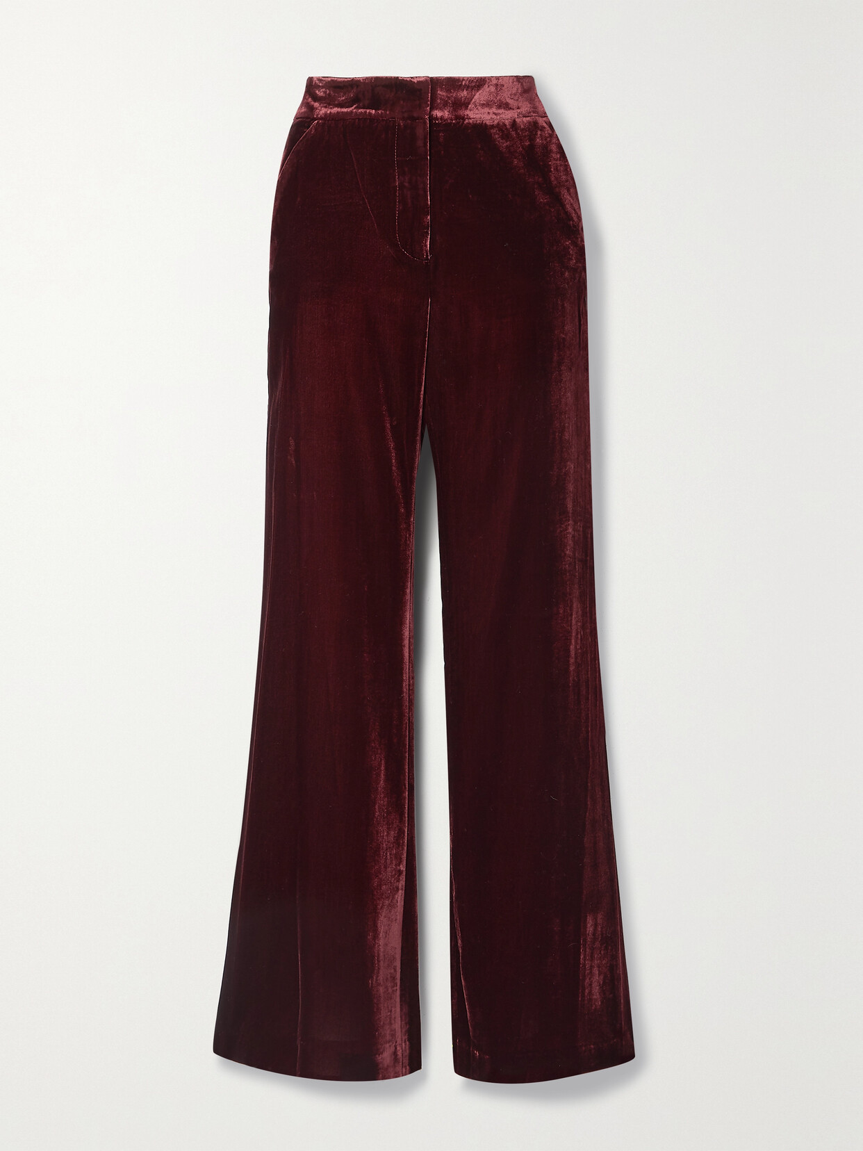 Veronica Beard Cole Wide-leg Twill Trousers In Red