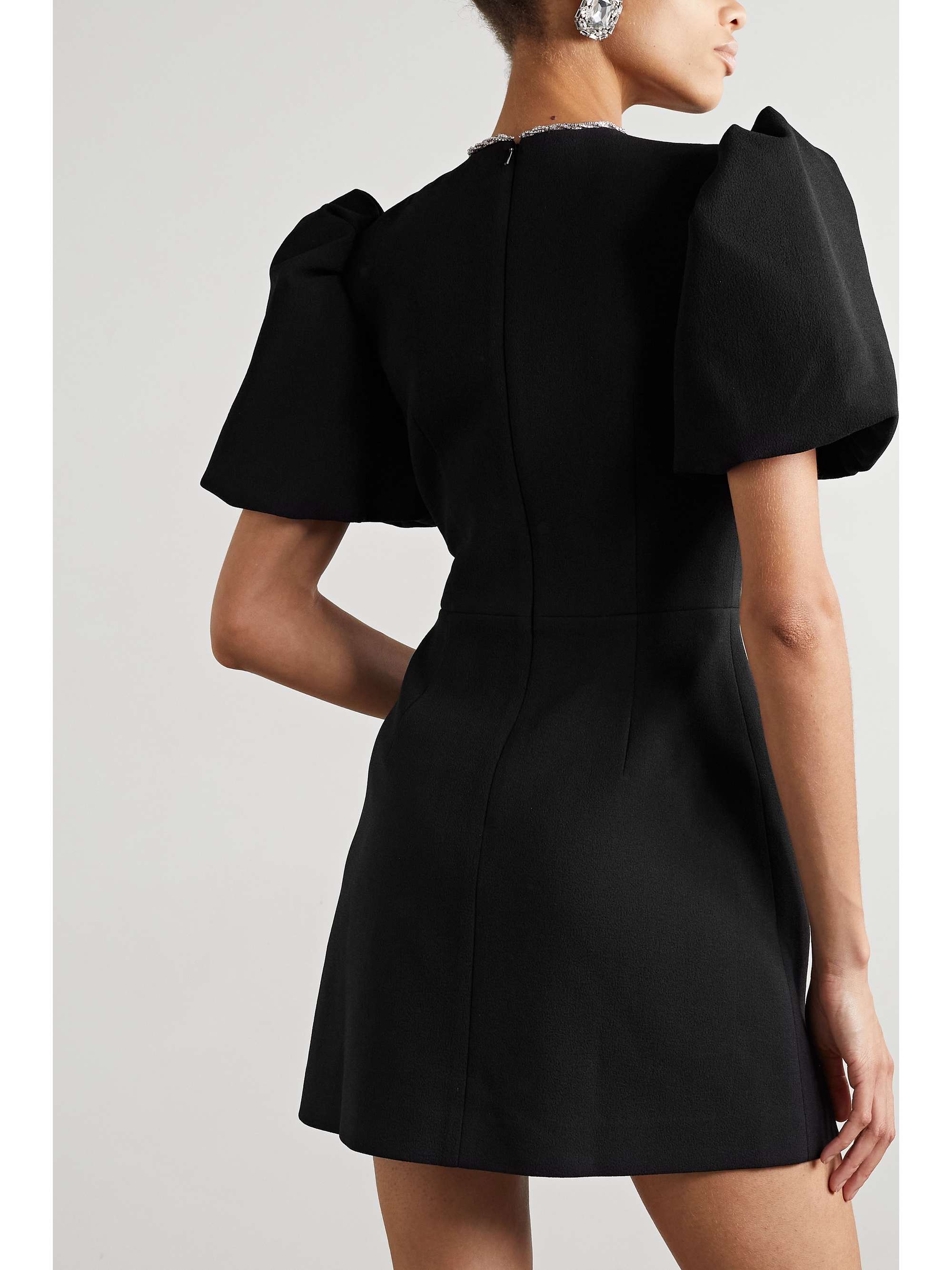 REBECCA VALLANCE Katie crystal-embellished cutout cady mini dress