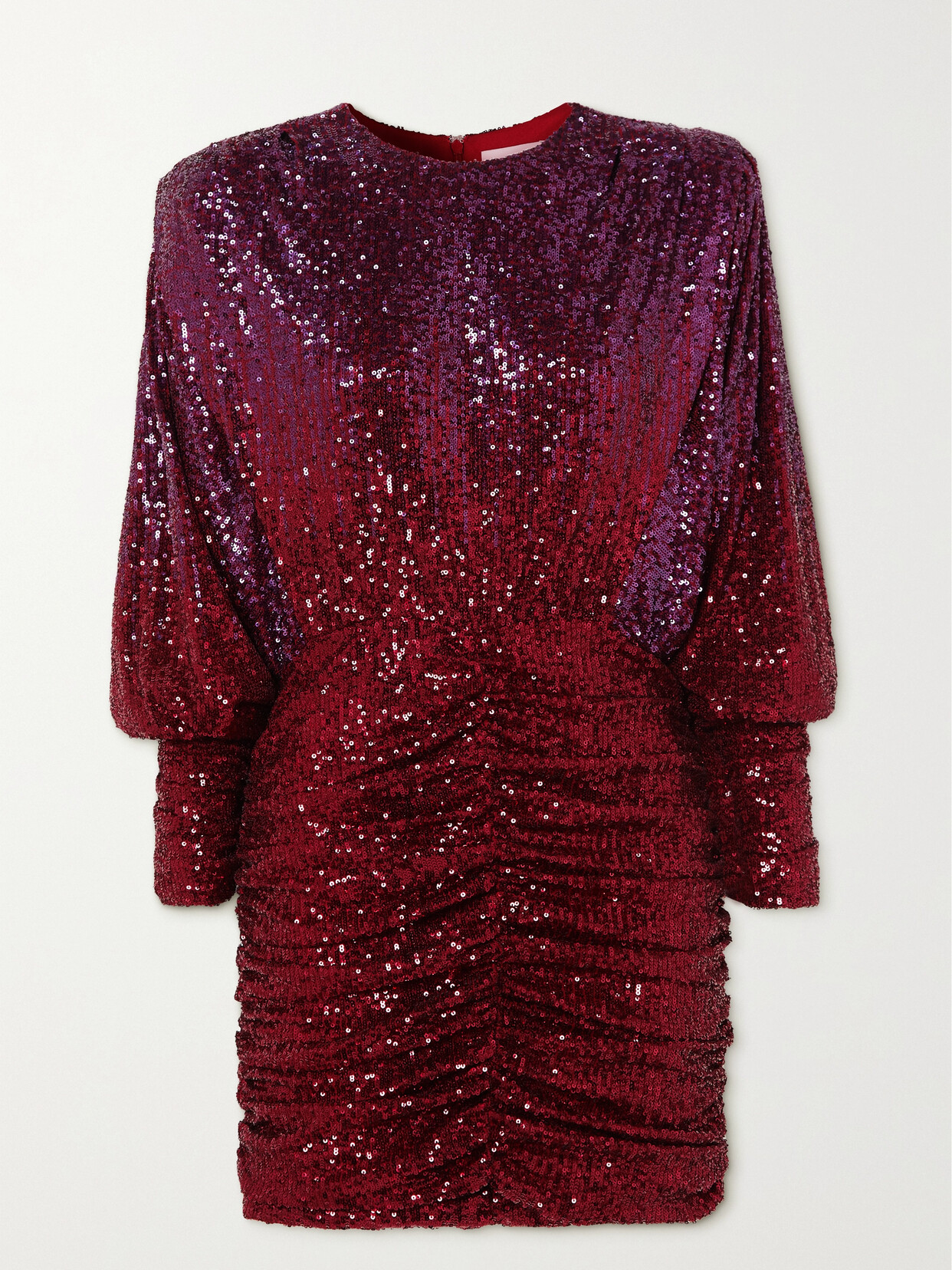 REBECCA VALLANCE NIKITA RUCHED SEQUINED STRETCH-JERSEY MINI DRESS