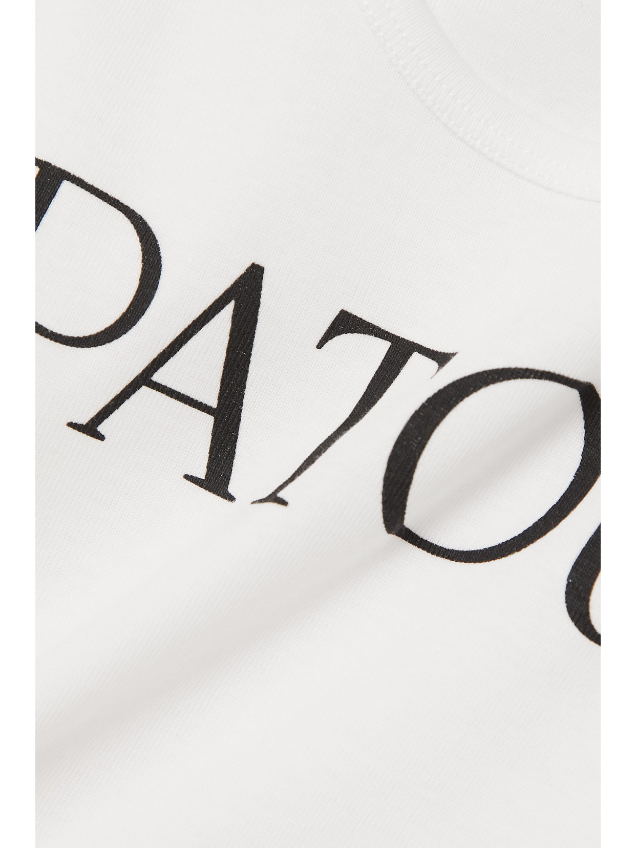 Patou Iconic Printed Cotton-jersey Tank In White