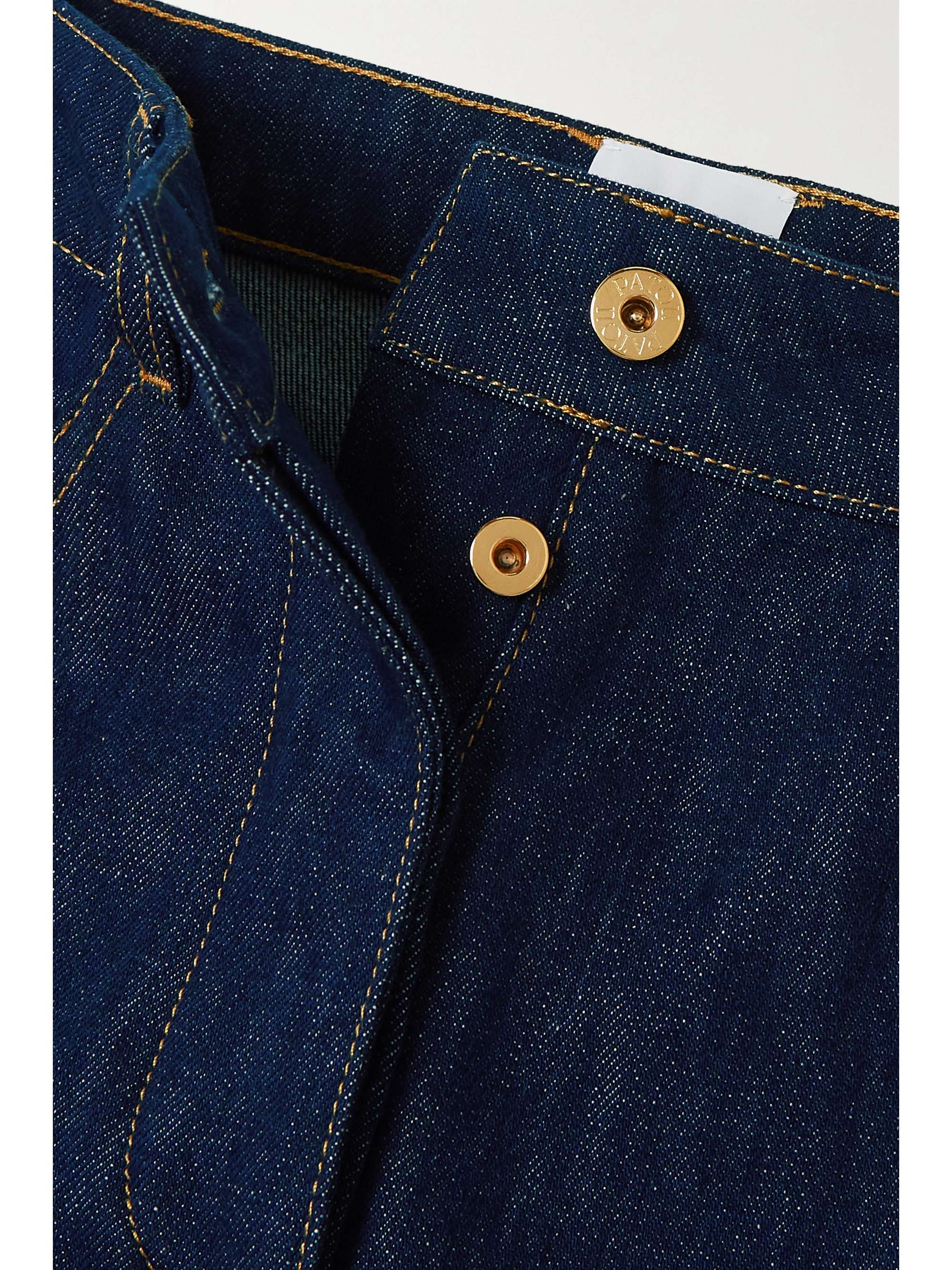 PATOU Cropped high-rise straight-leg jeans