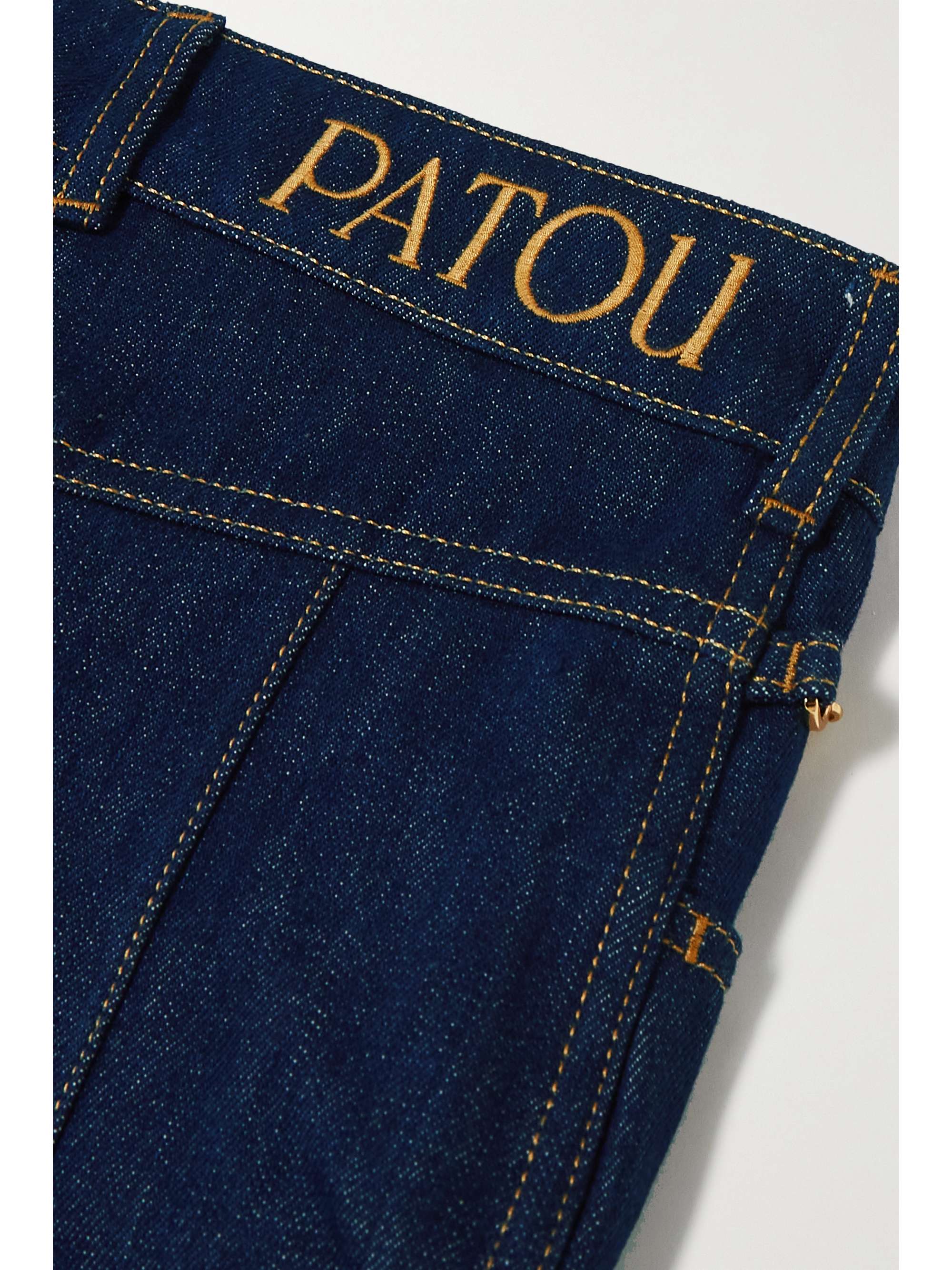 PATOU Cropped high-rise straight-leg jeans