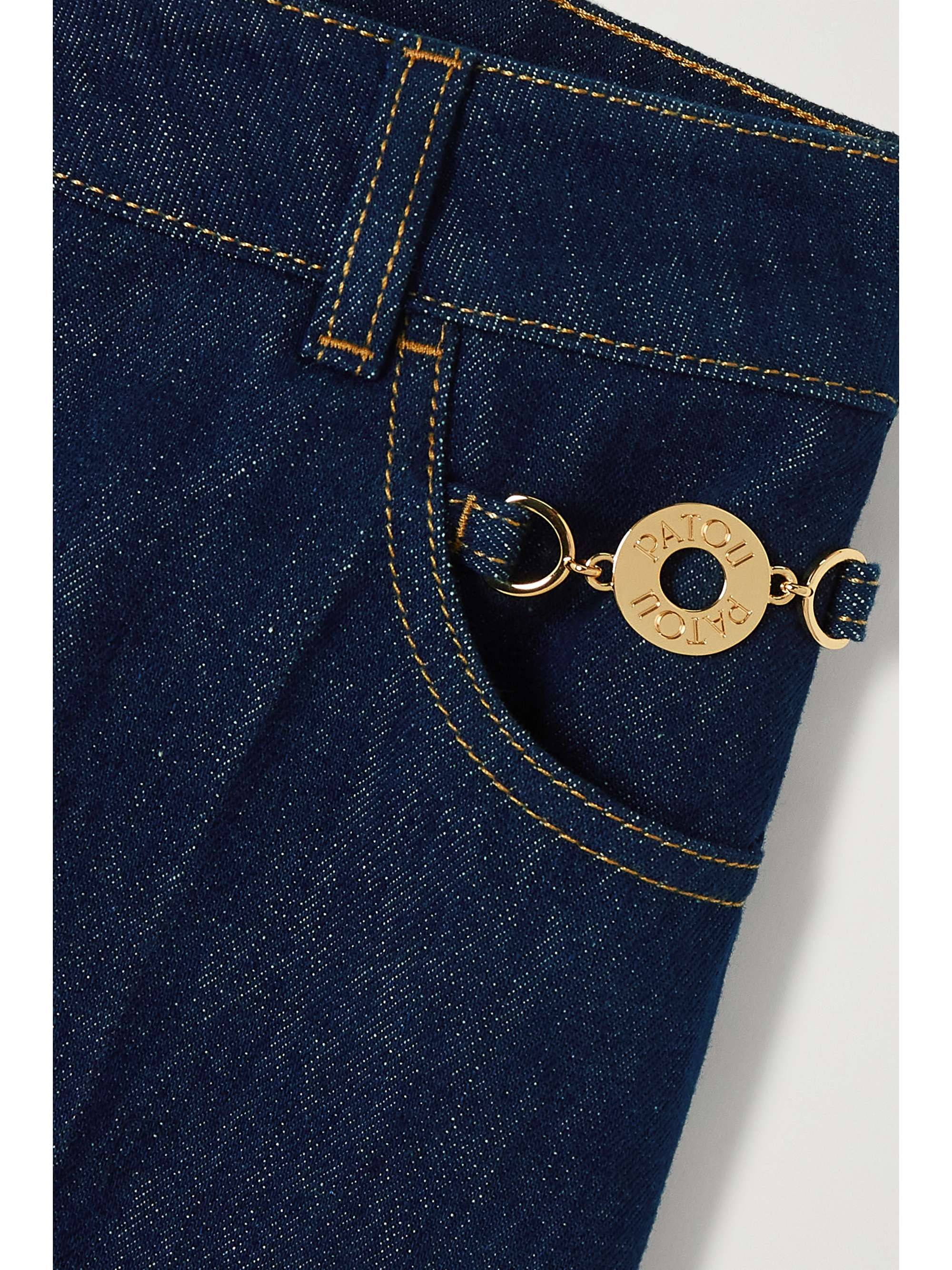 PATOU Cropped high-rise straight-leg jeans