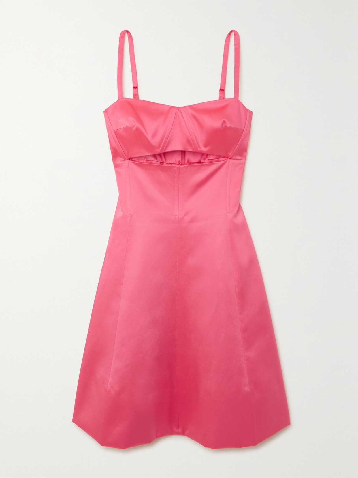 Patou - Cutout Organic Cotton-blend Satin Midi Dress - Pink